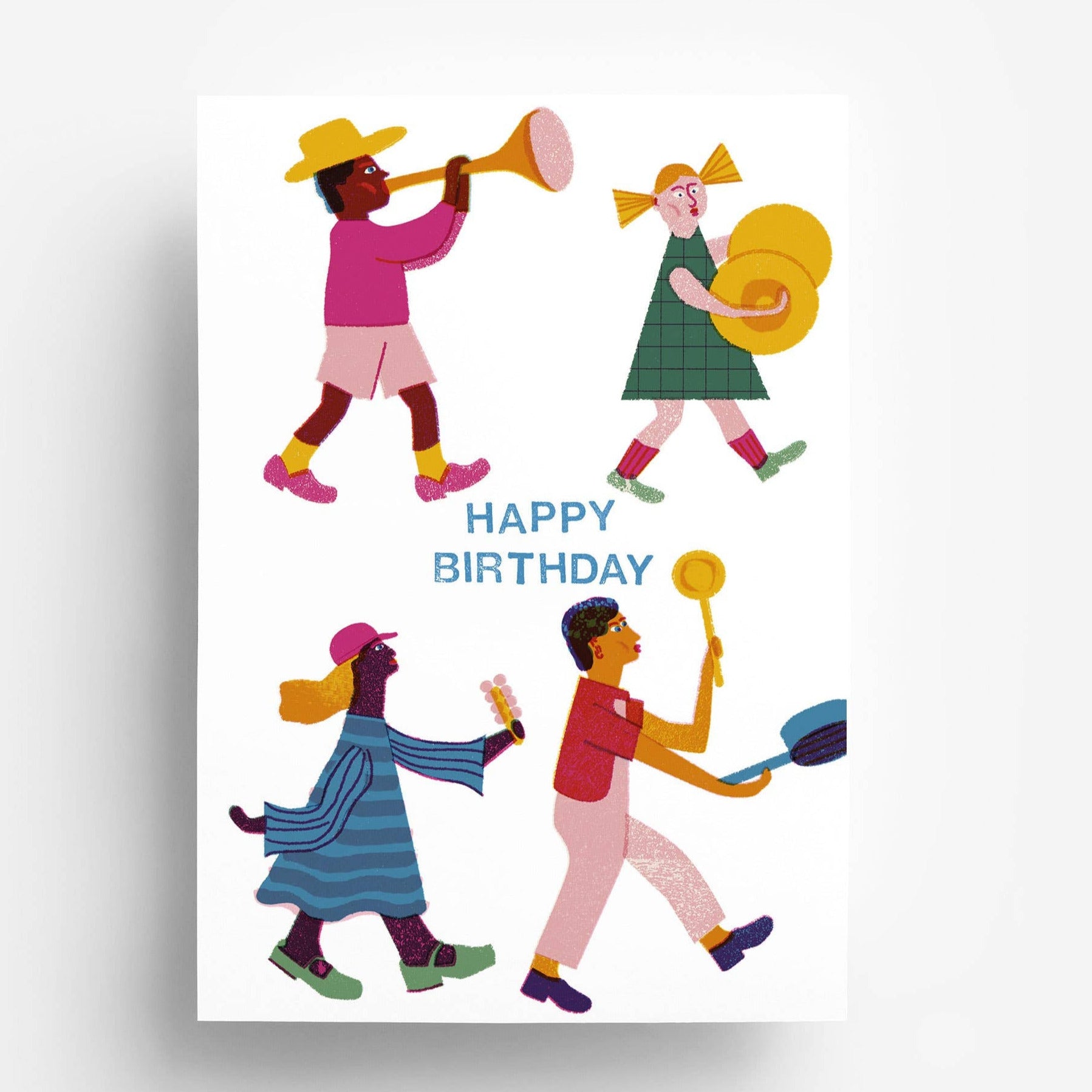 Birthday Musicians Postcard -Barbara Dziadosz