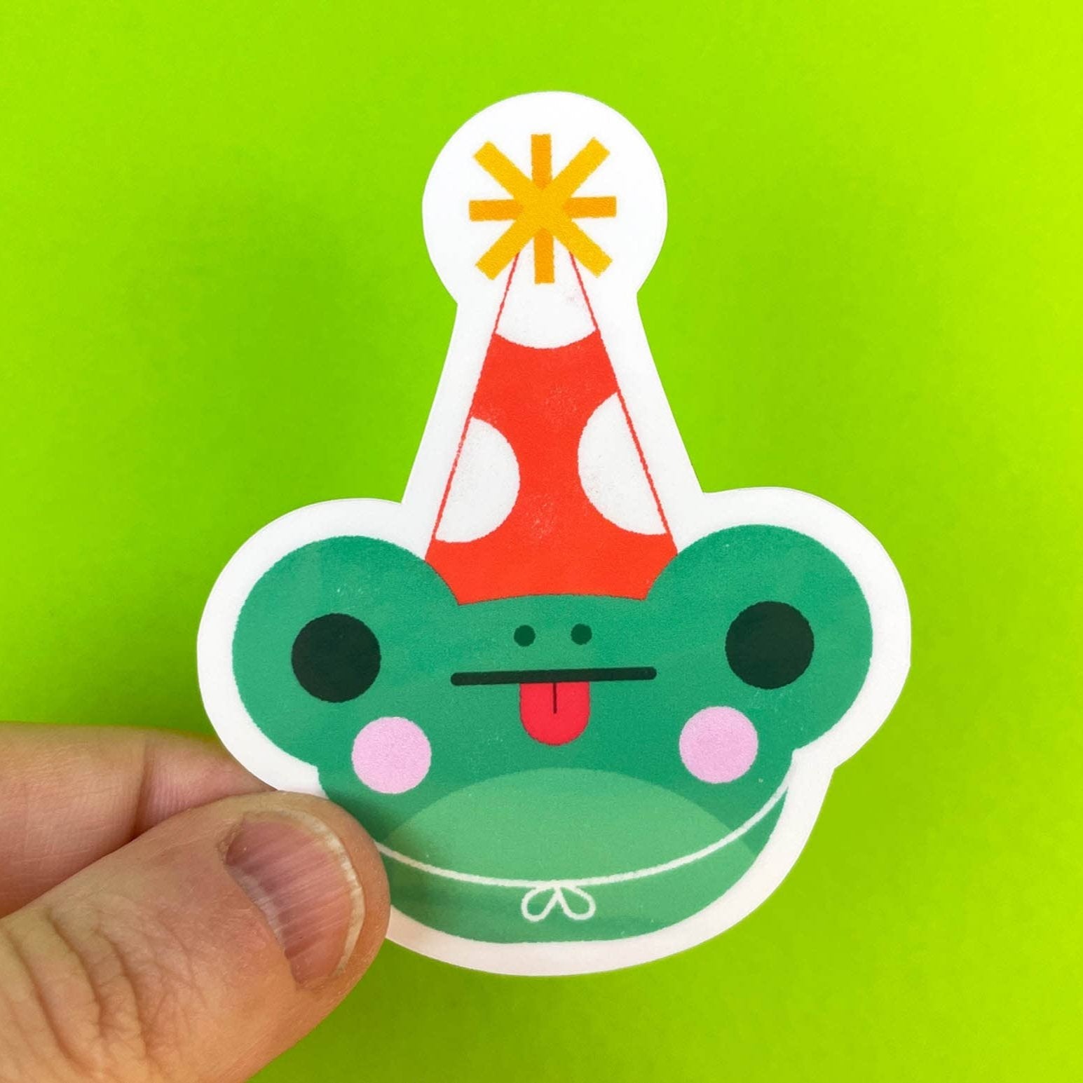 Party Frog Vinyl Sticker