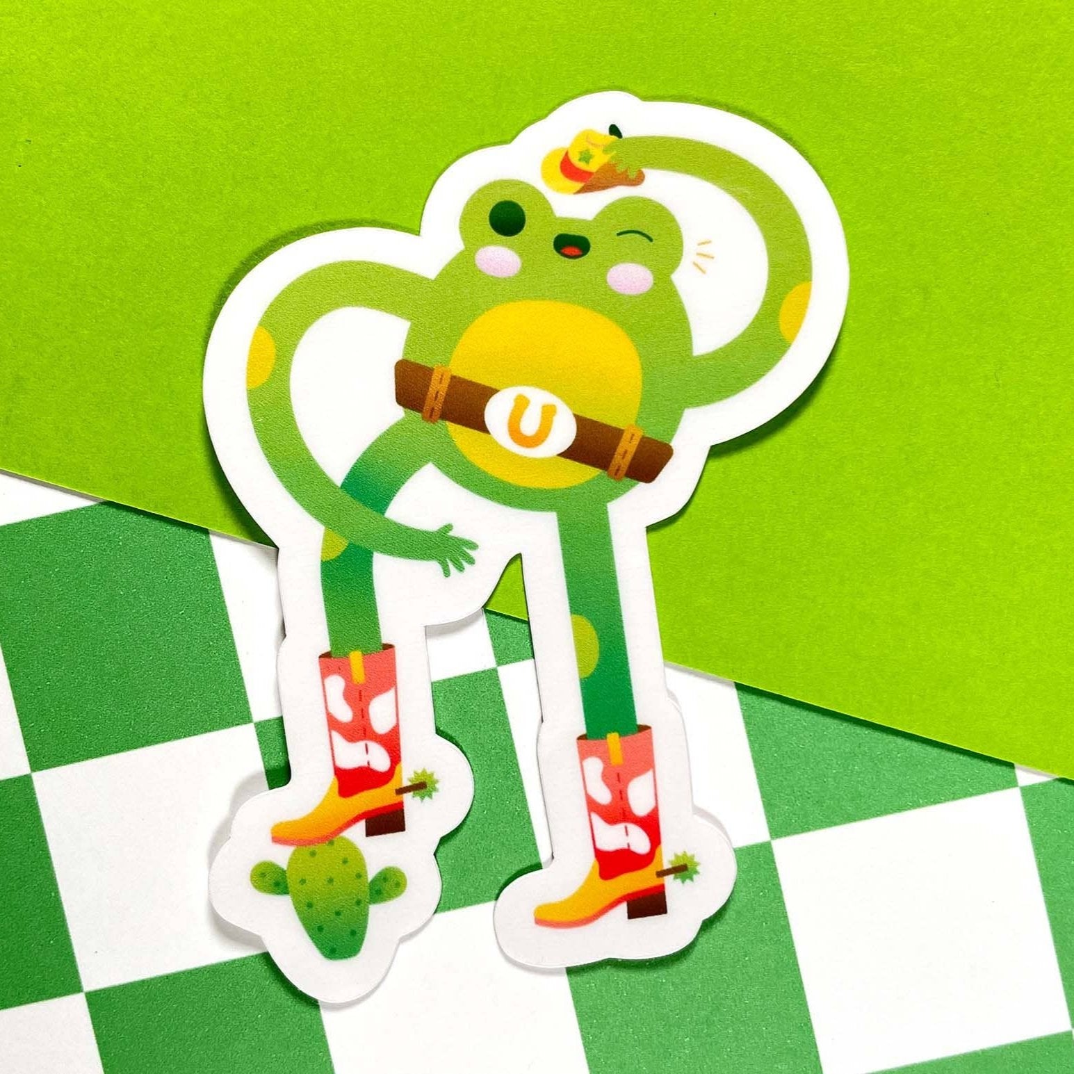 Cowboy Frog Sticker