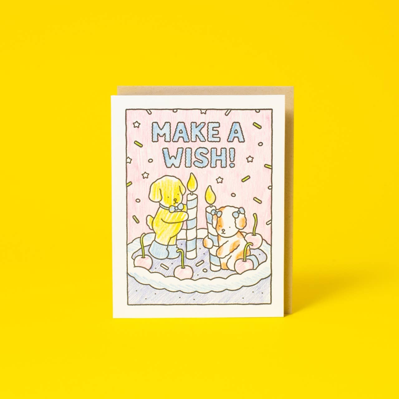 Birthday Wish Puppies DIY Coloring Card by Bobbie Goods