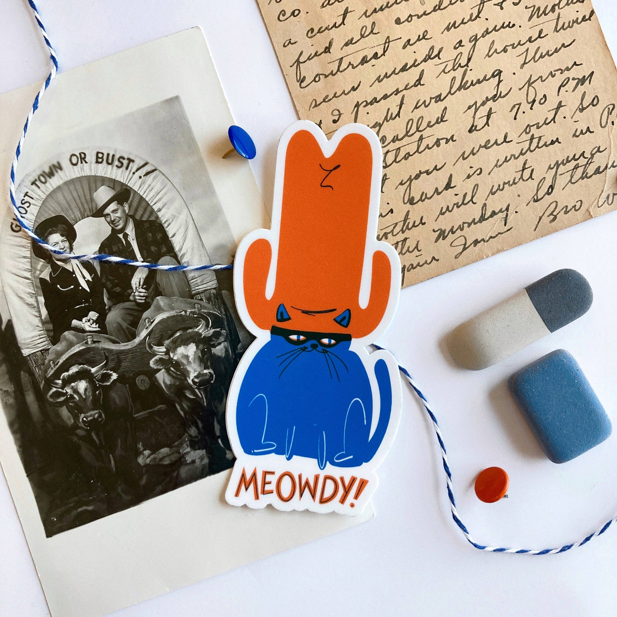 Meowdy Western Cat Sticker