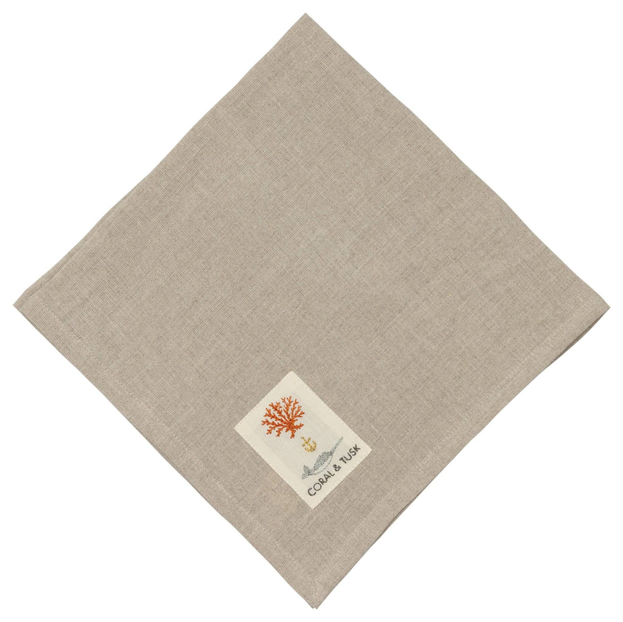 Mushrooms and Ferns Bouquet Dinner Napkin