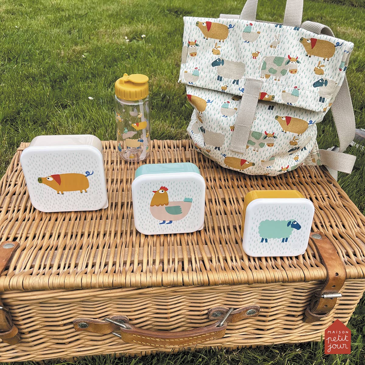 Set of 3 lunch boxes -The Farm