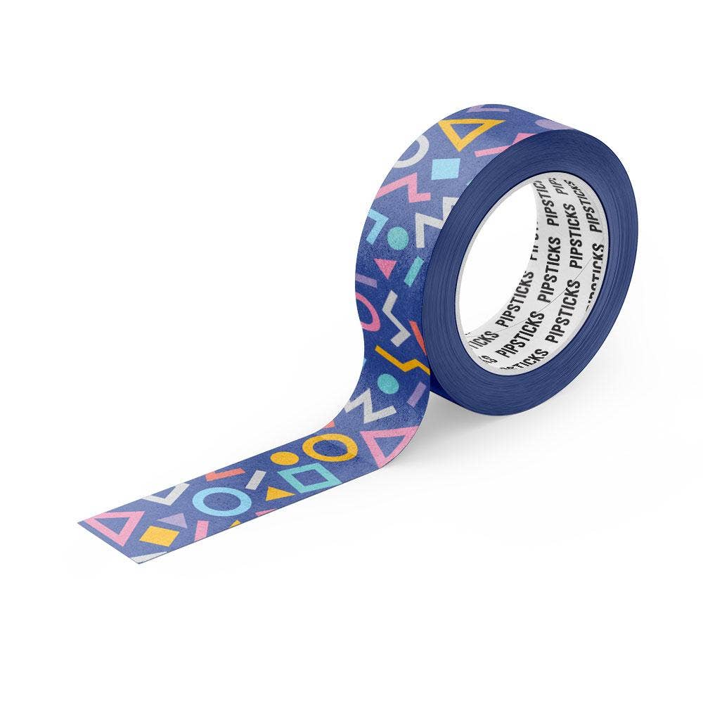 Decorative tape with geometric pattern on a white background