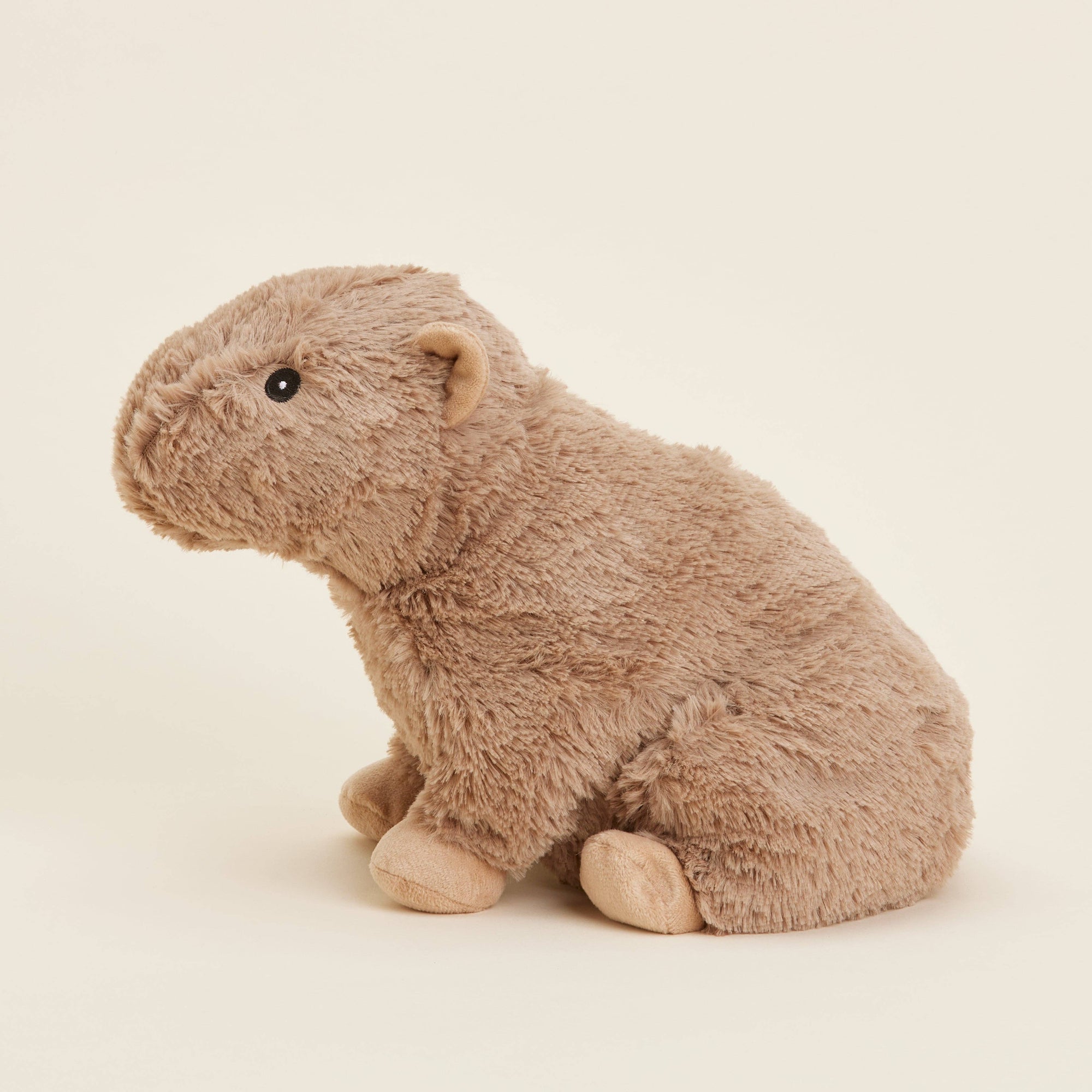 Plush toy capybara on a white background