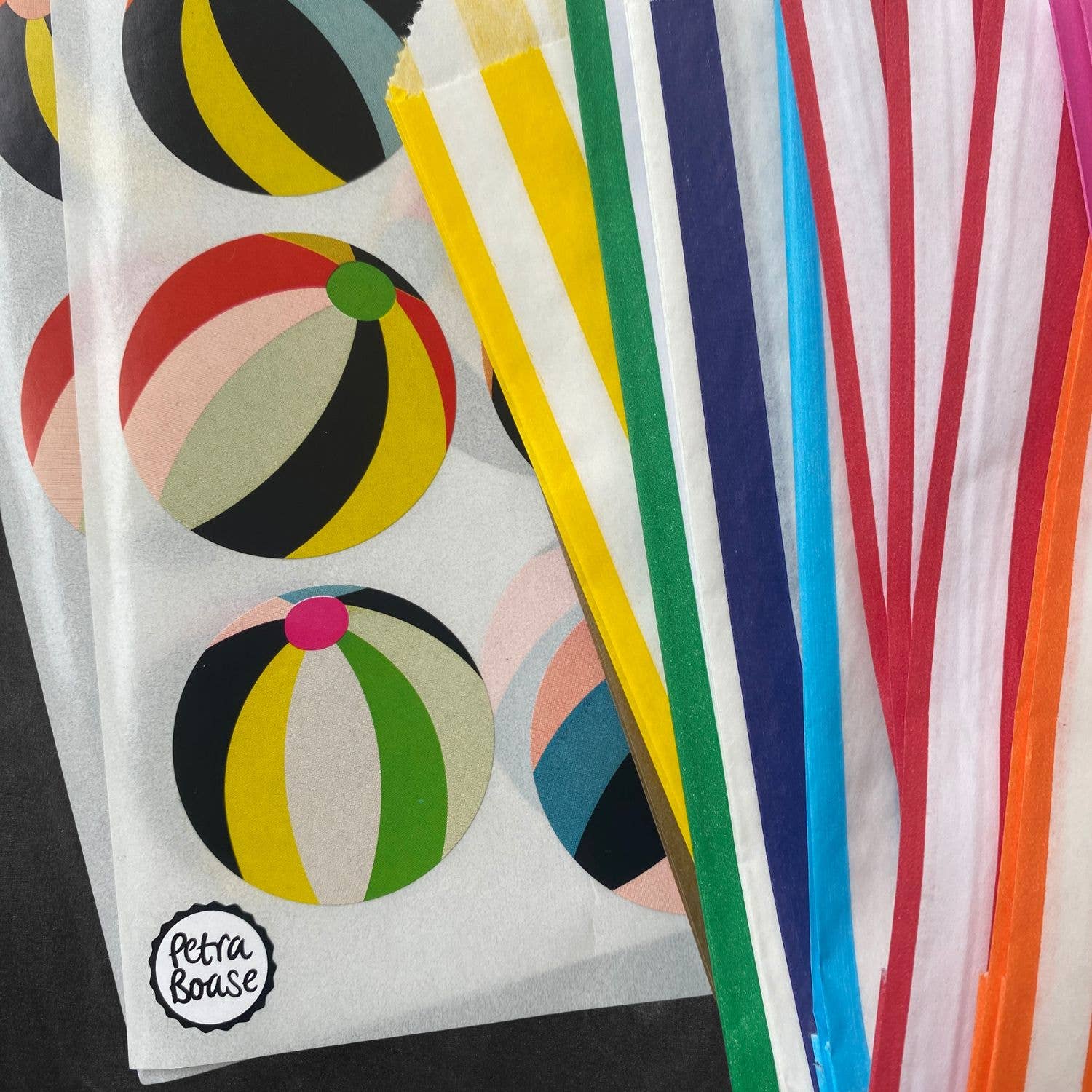 24 Assorted Party Favor Bags and Stickers