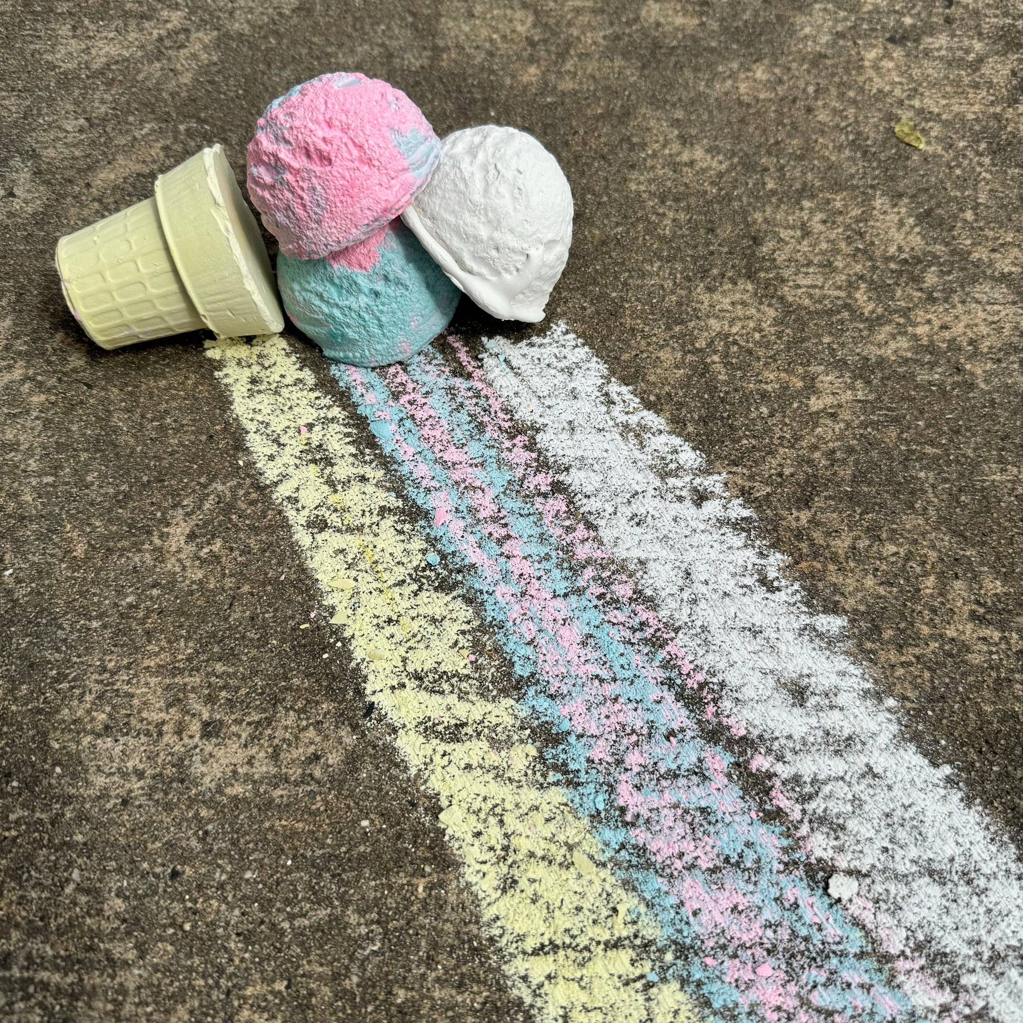 Summer Ice Cream Cones Handmade Sidewalk Chalk