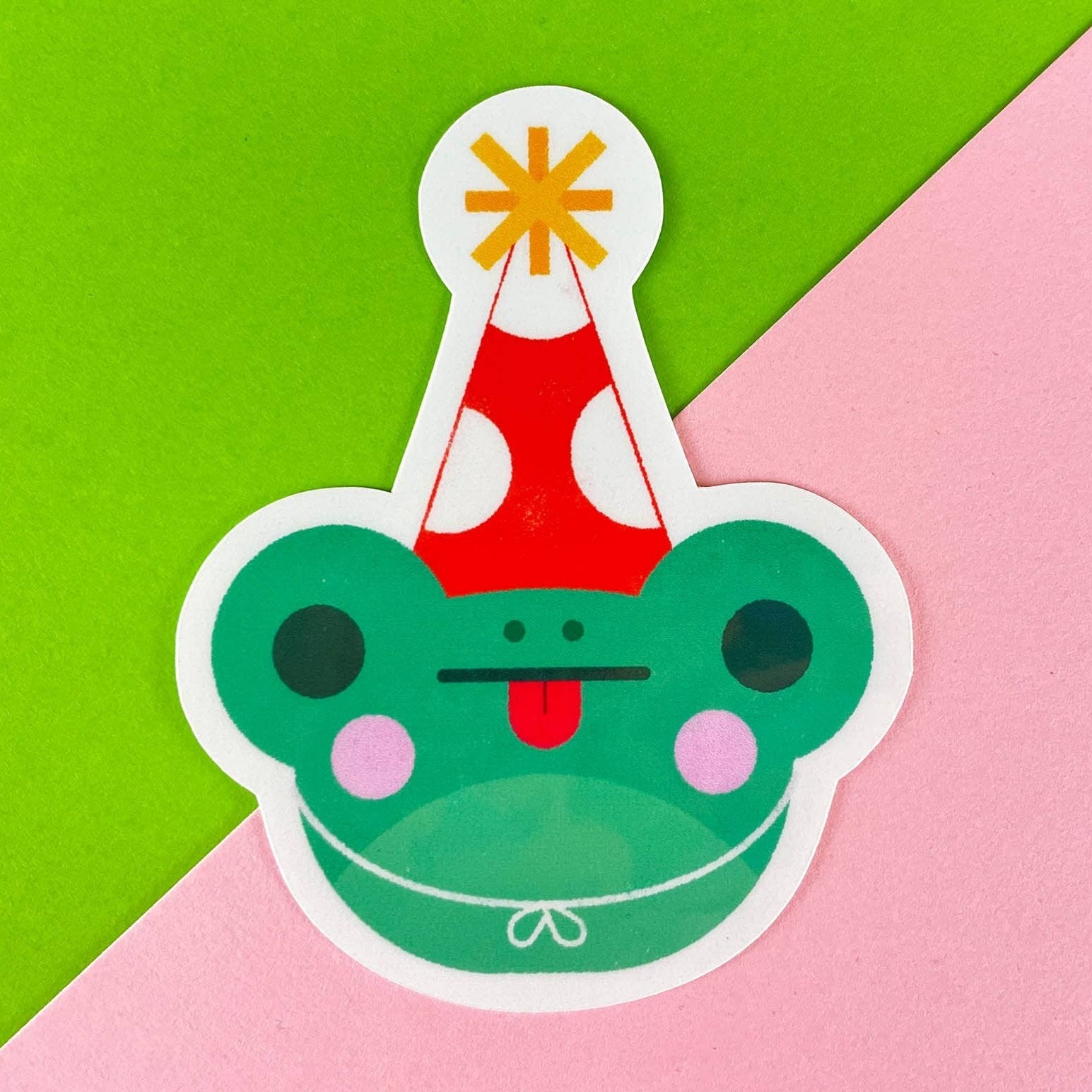 Party Frog Vinyl Sticker