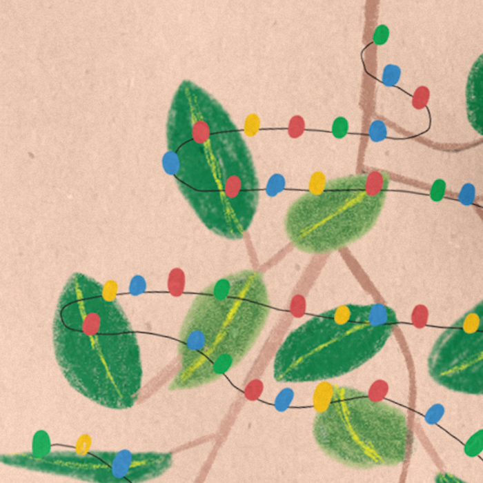 BOTANICAL XMAS  - Rolled Gift Wrap