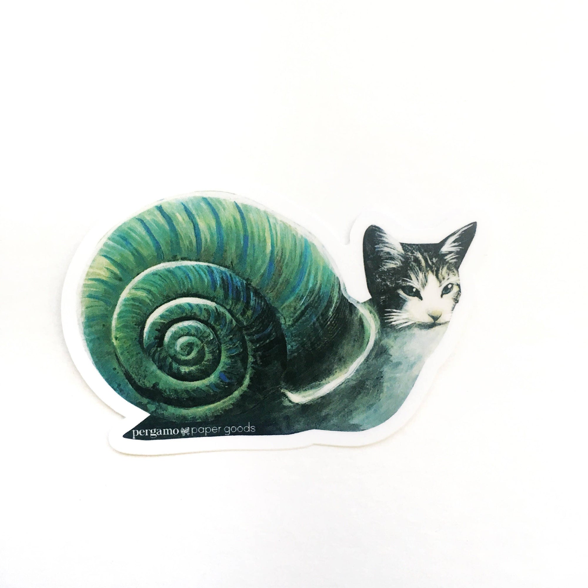 Snail Cat Vinyl Sticker