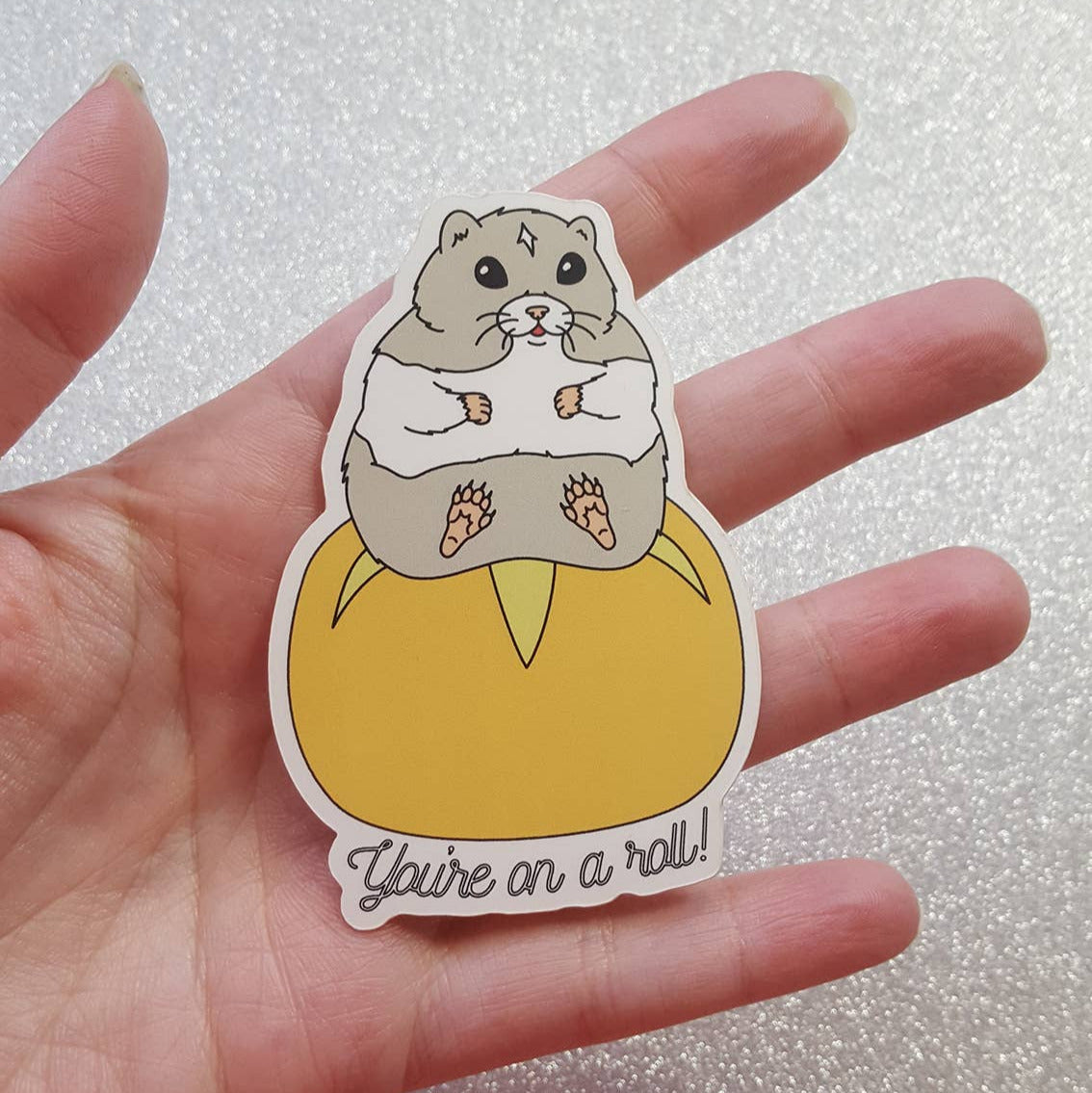 Hamster Roll Vinyl Sticker