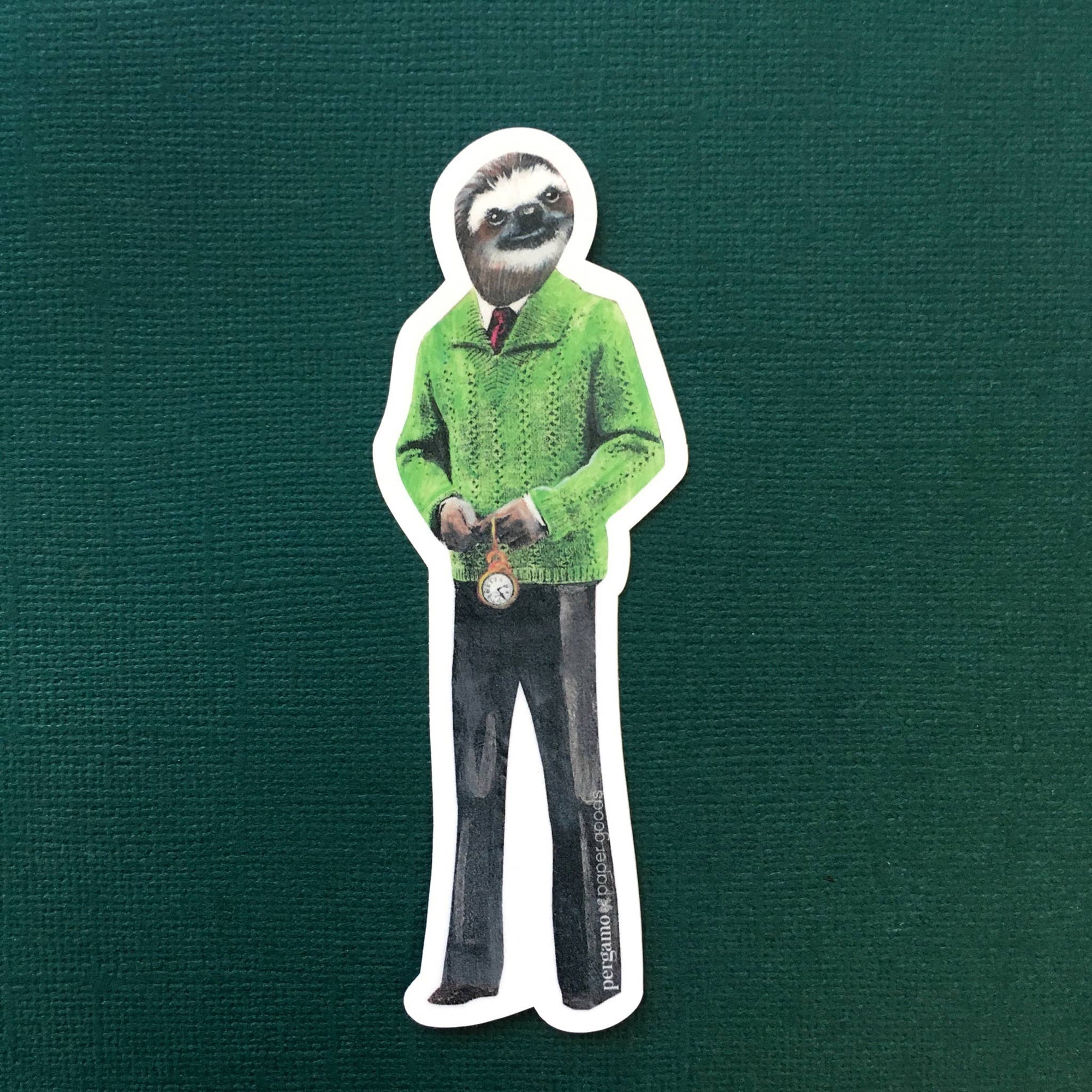 Sloth Man Vinyl Sticker