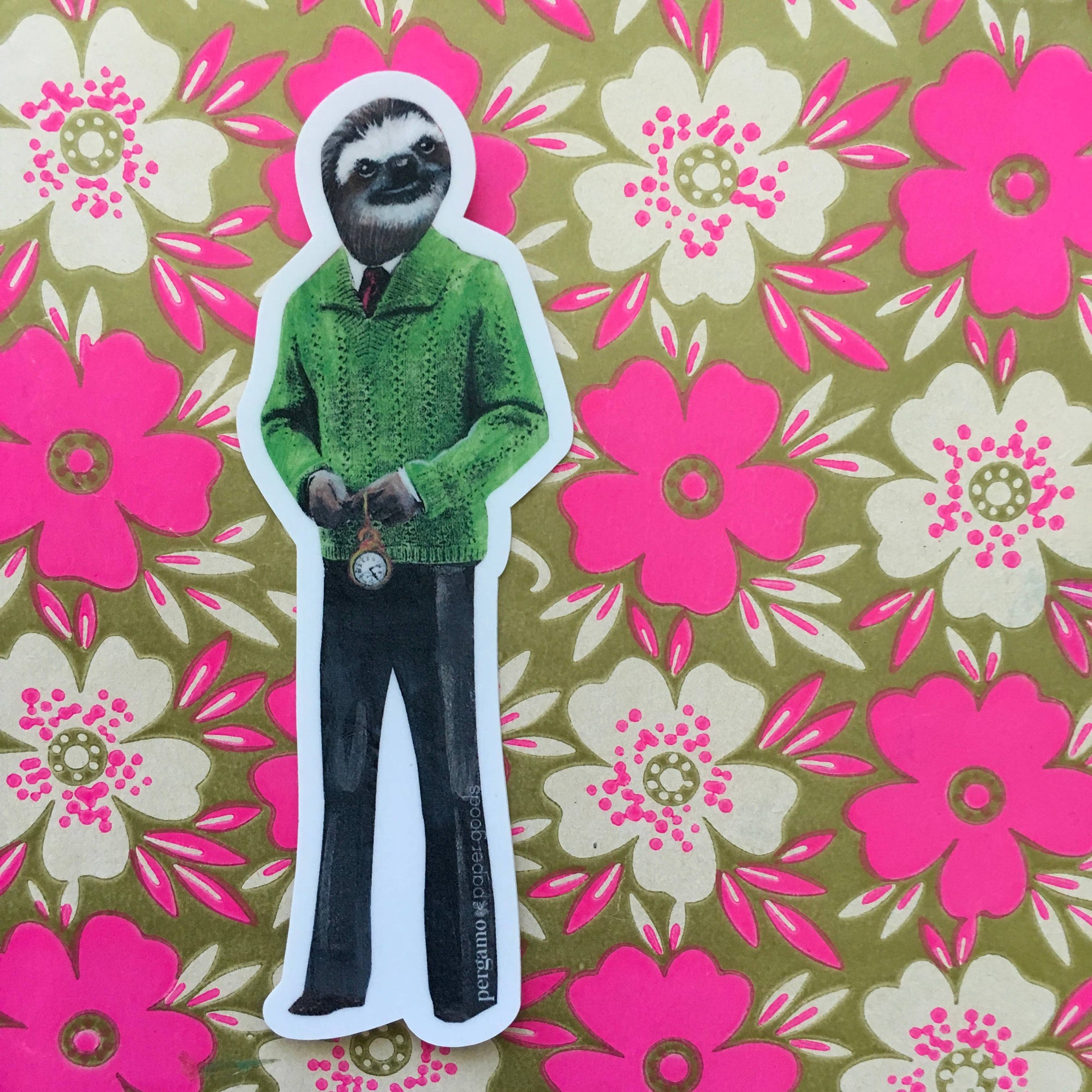 Sloth Man Vinyl Sticker