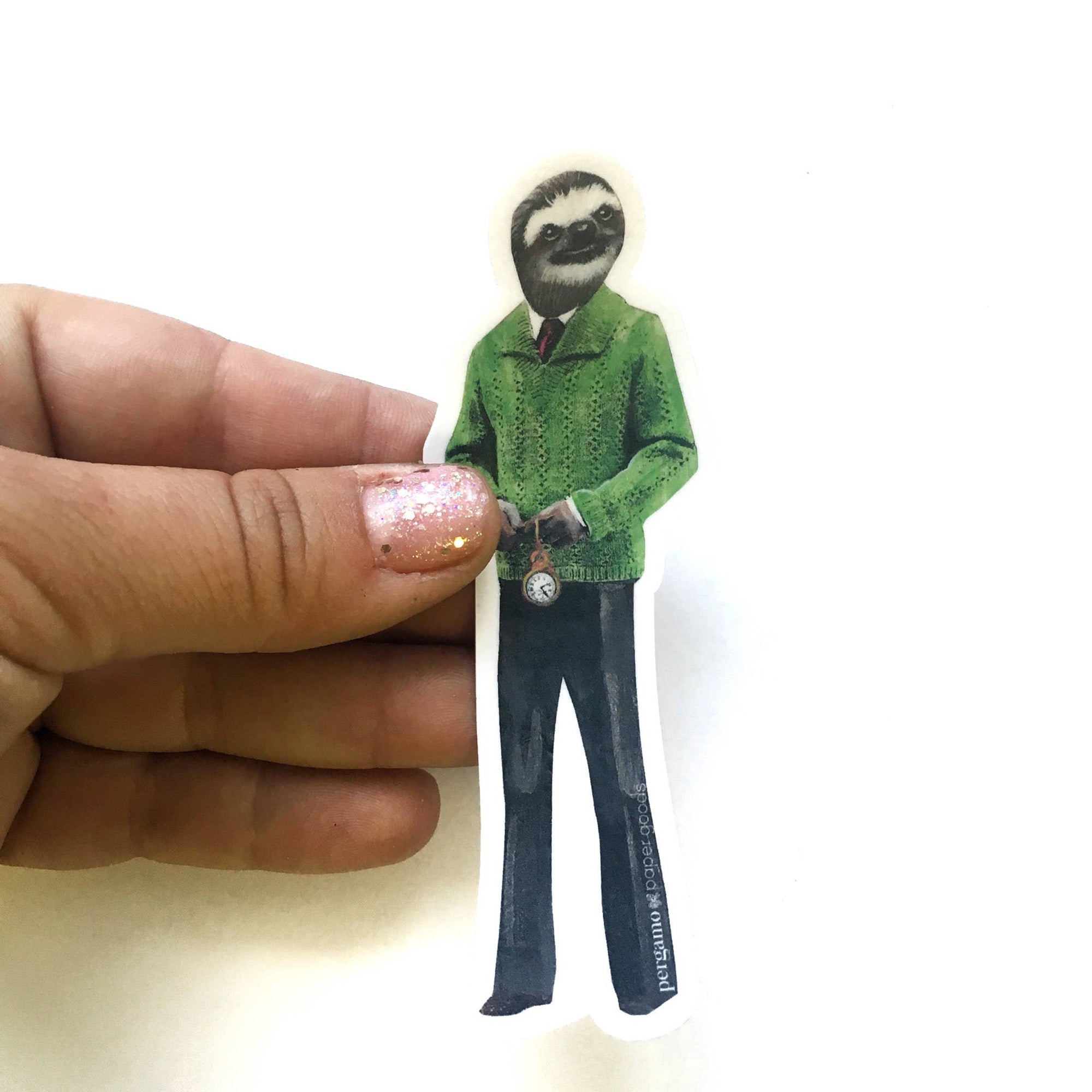 Sloth Man Vinyl Sticker