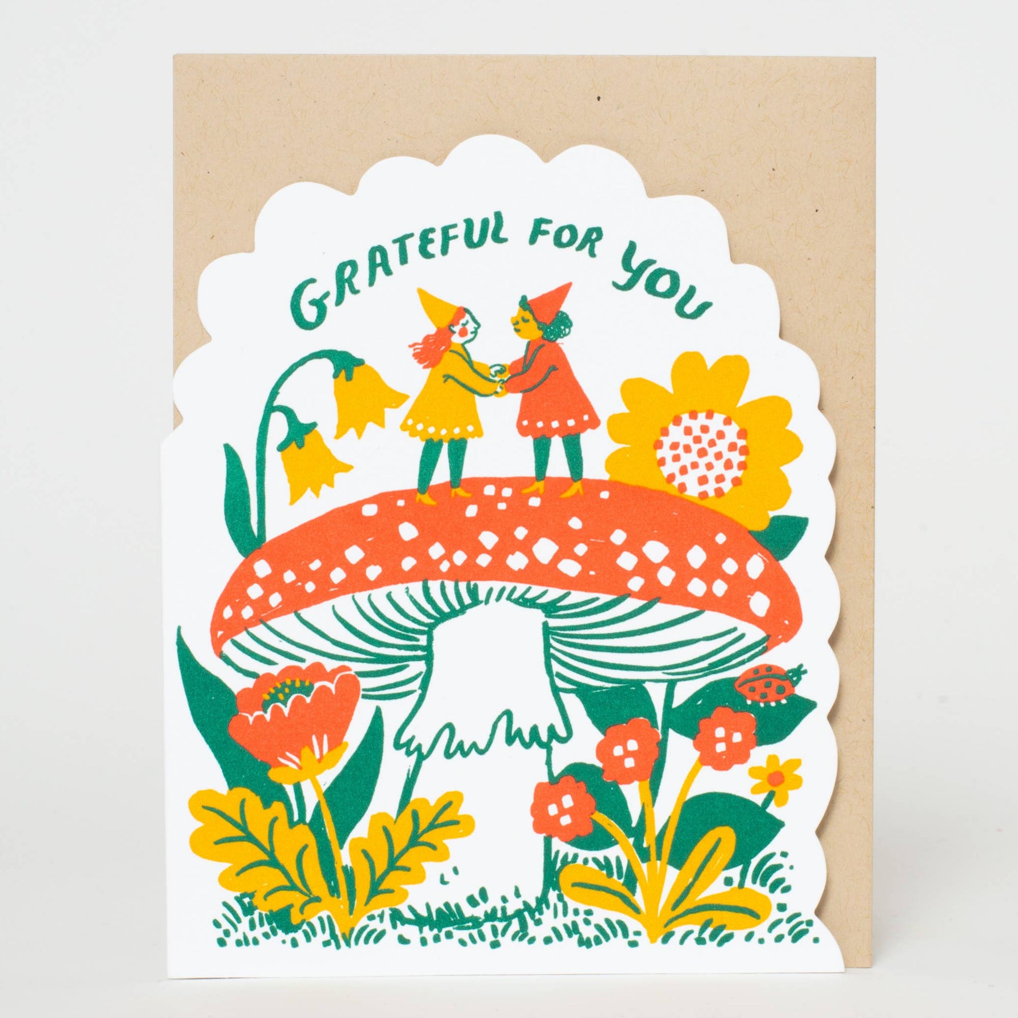 Grateful Gnomes Letterpress Card- Phoebe Wahl