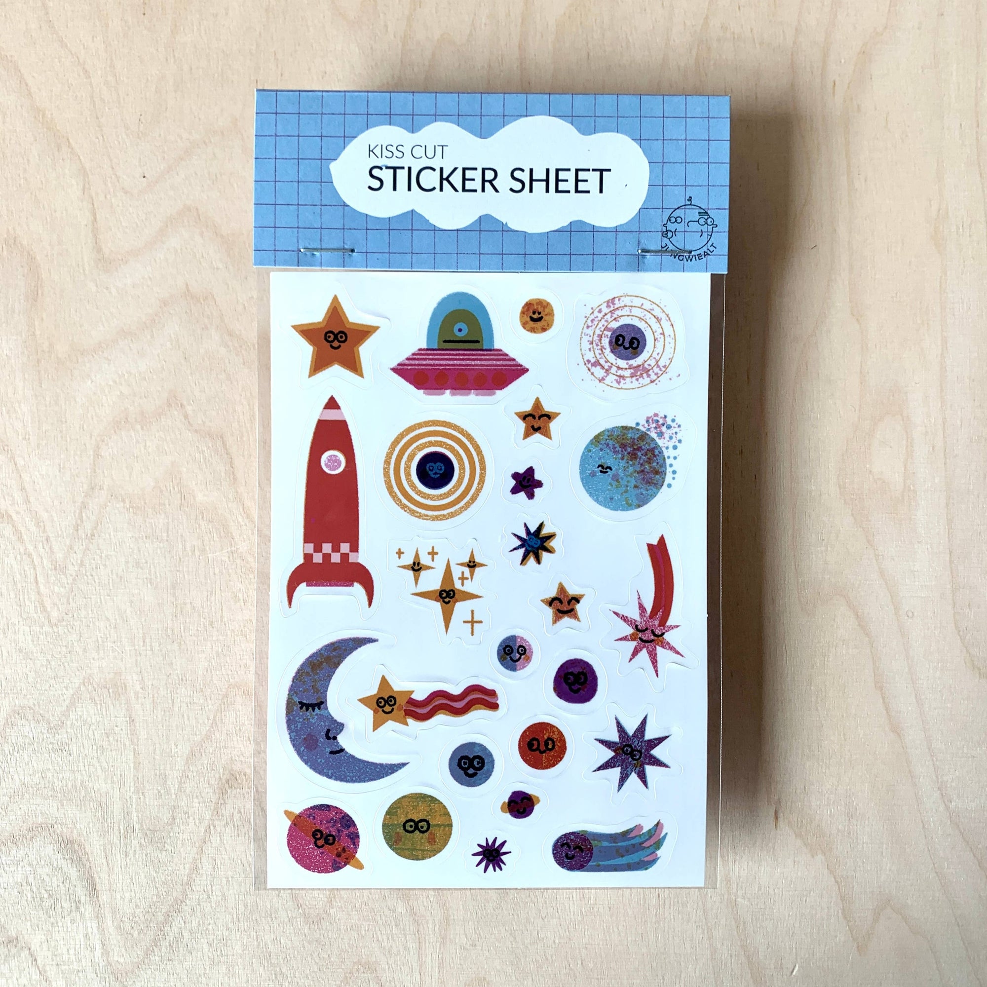 Space Kiss Cut Sticker Sheet -Barbara Dziadosz