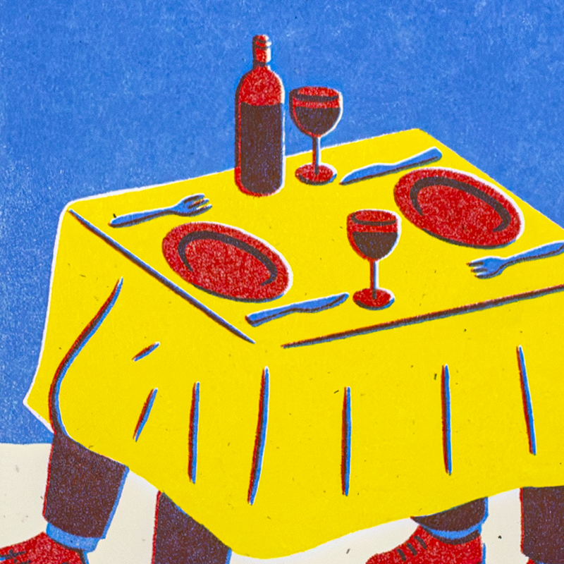 Dinners On Me - Risograph Card