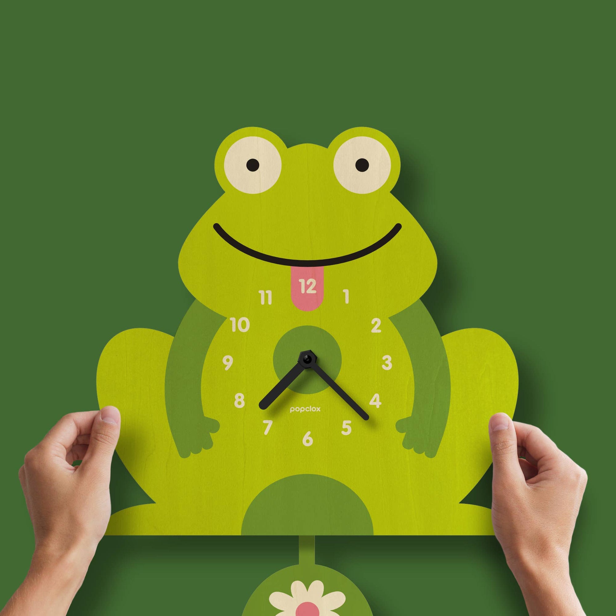 Frog Pendulum Clock - Wood