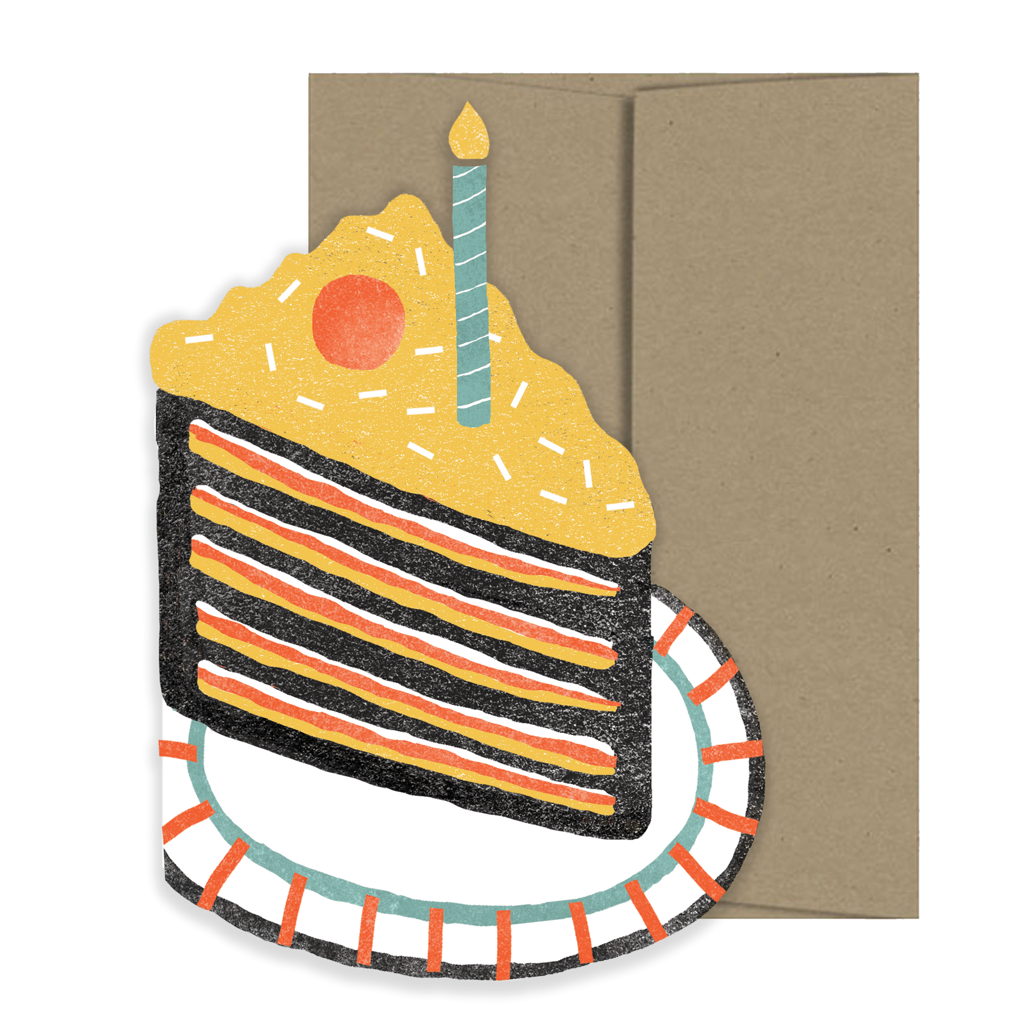 Piece of Cake - Die Cut Birthday Card