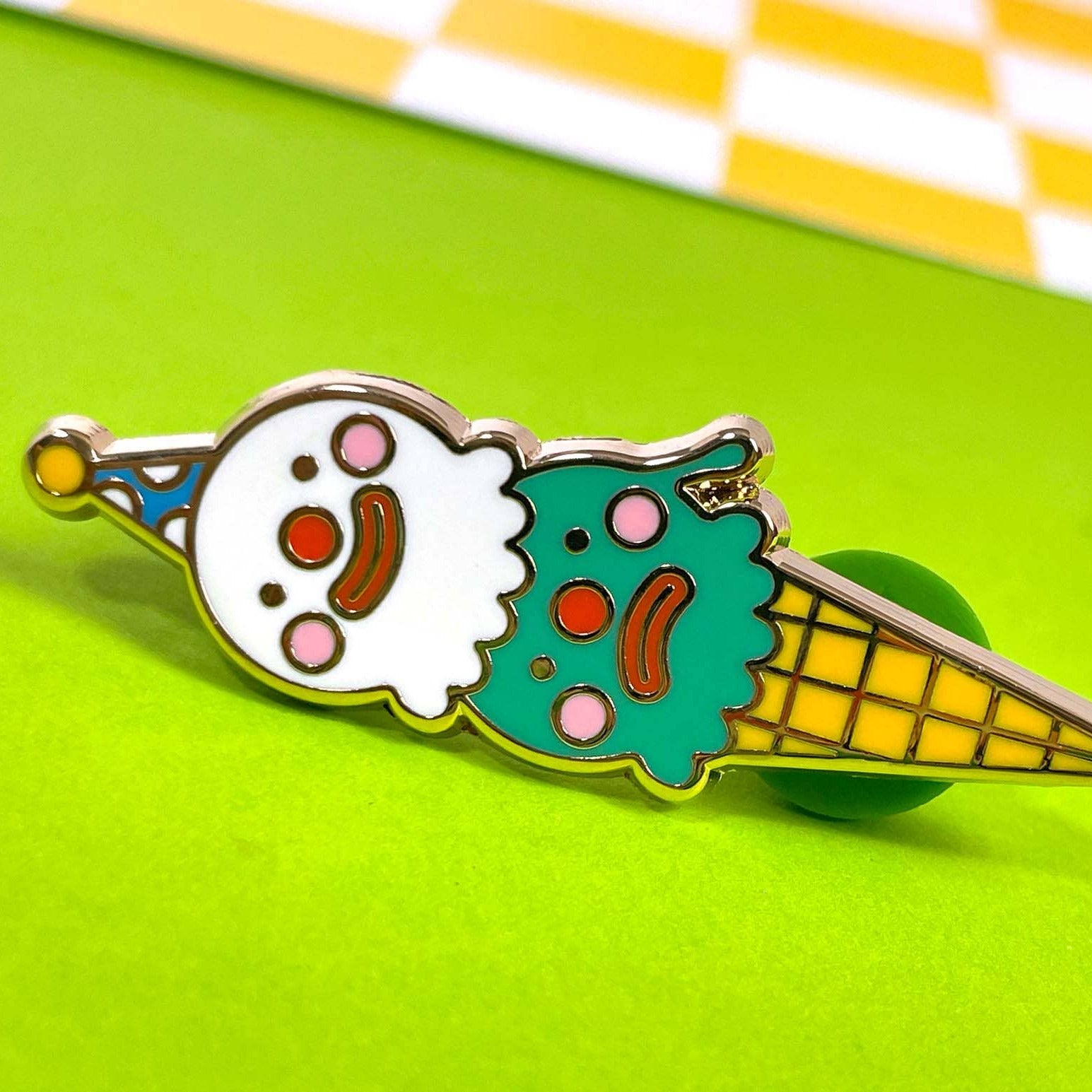 Happy Sad Ice Cream Enamel Pin