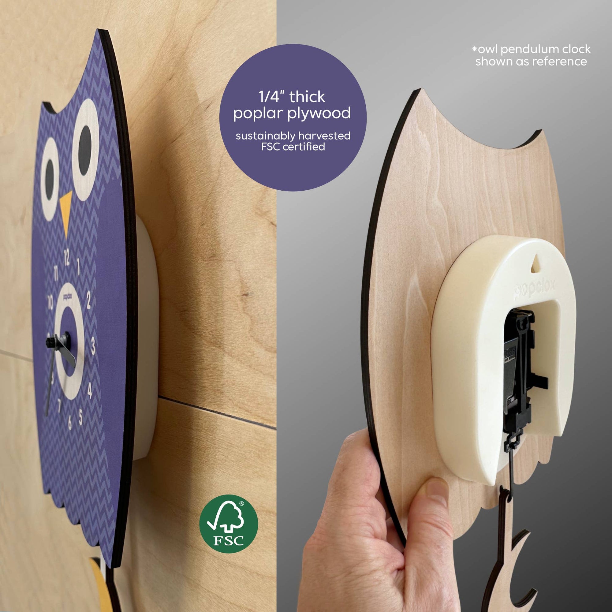 Westie Pendulum Clock - Wood