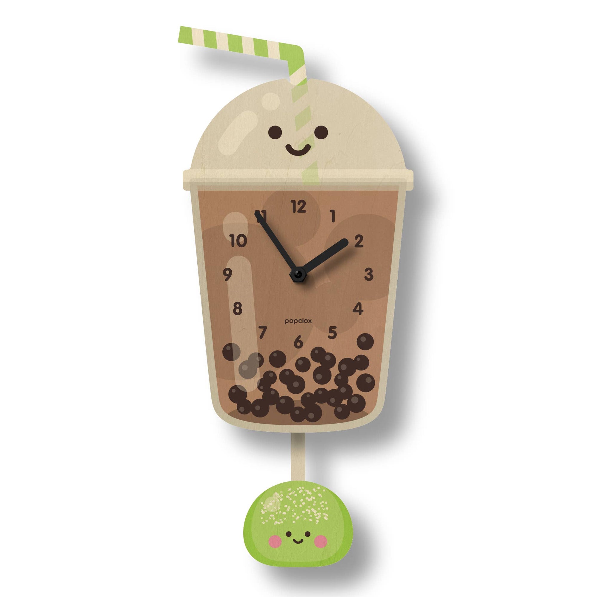 Bubble Tea Pendulum Clock - Wood