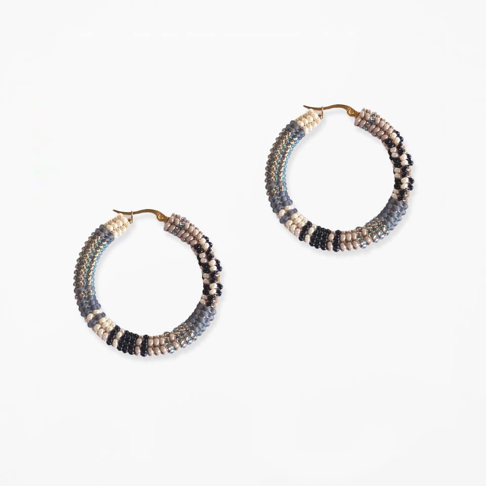 Patchwork Hoop Earrings