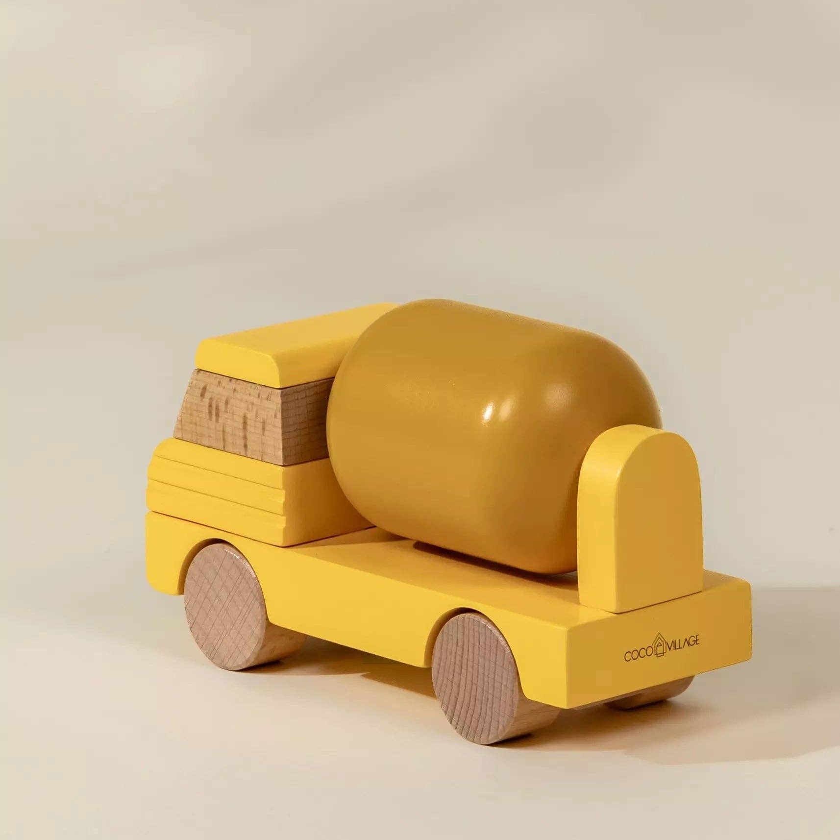 Wooden Construction Vehicle - Cement Truck