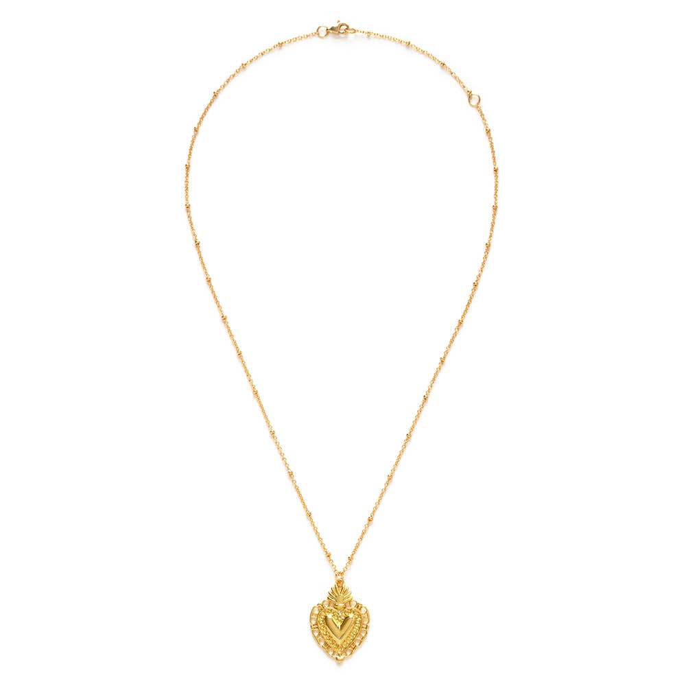 Flame of Love Heart Necklace