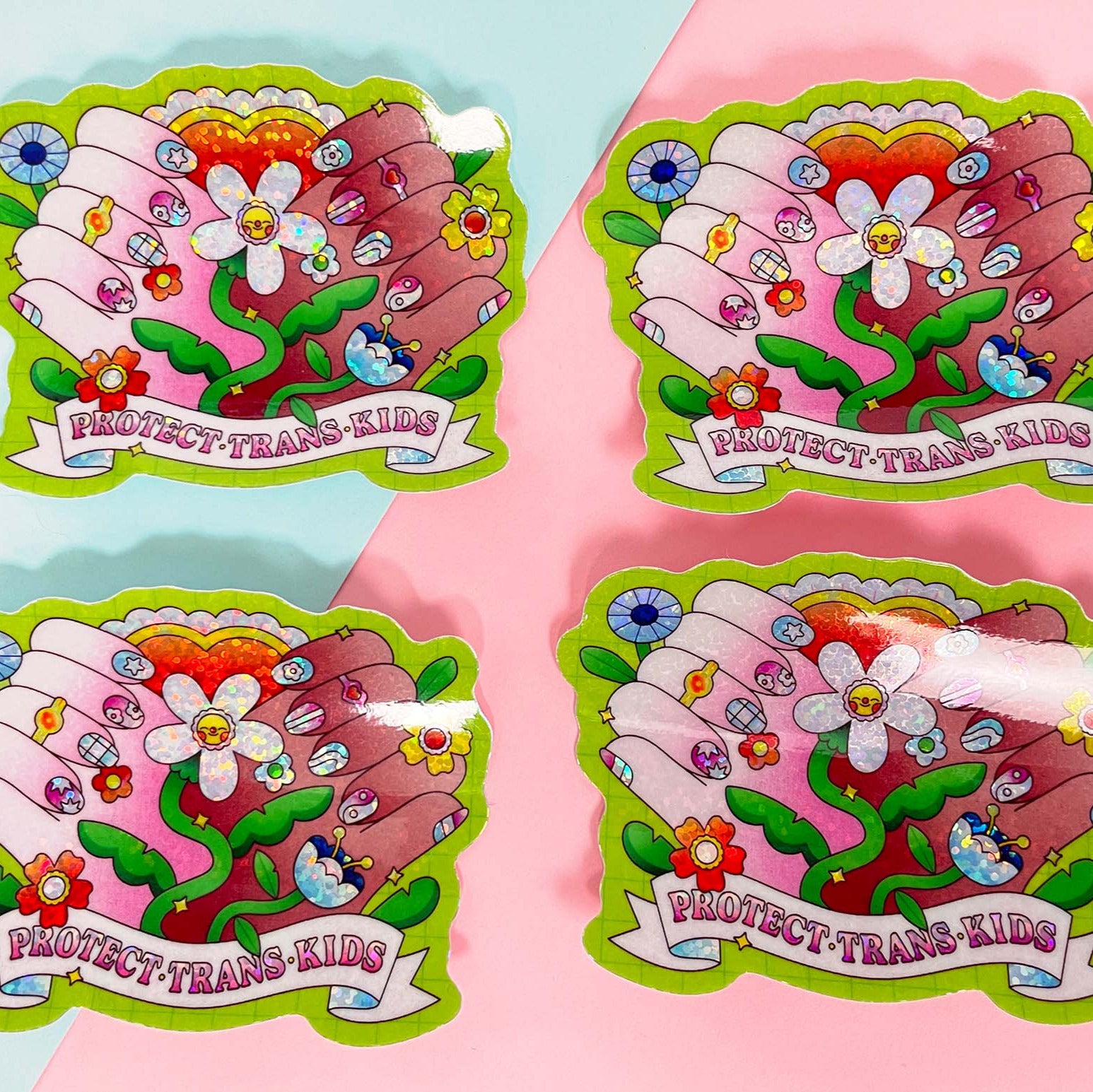 Protect Trans Kids Sticker | Holographic | LGBTQIA+ | Pride