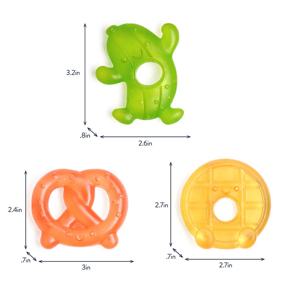 Water Filled Teethers silly foods/ seaside (3pk)