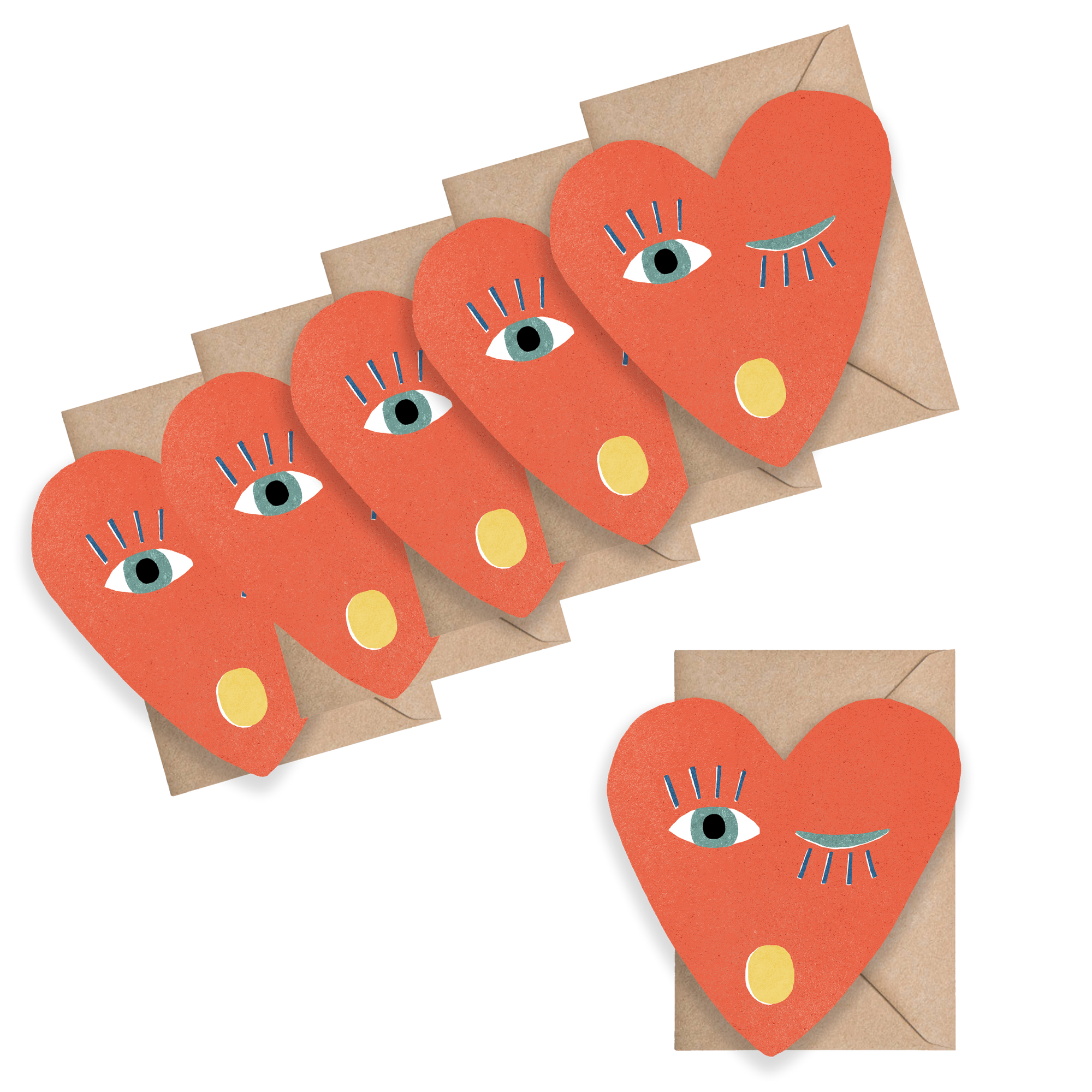 Heart Blink Mini Cards - box of 6