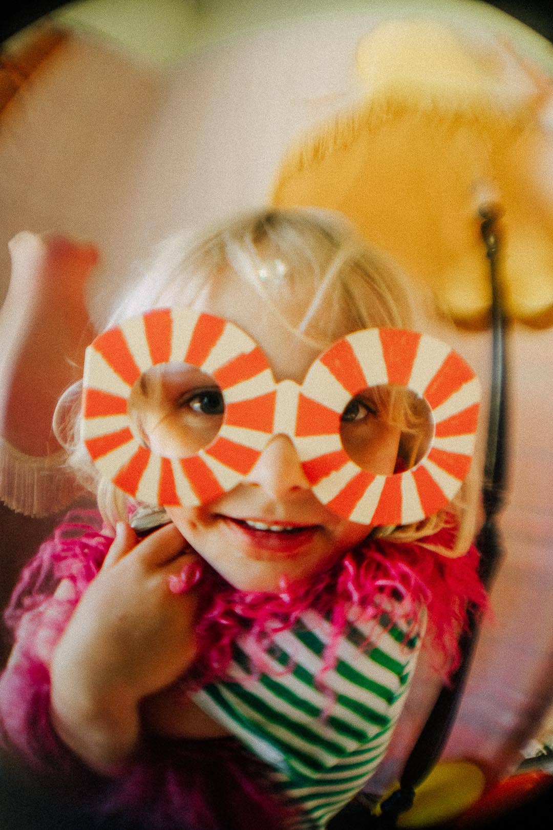 Stripe Crayon Glasses Card