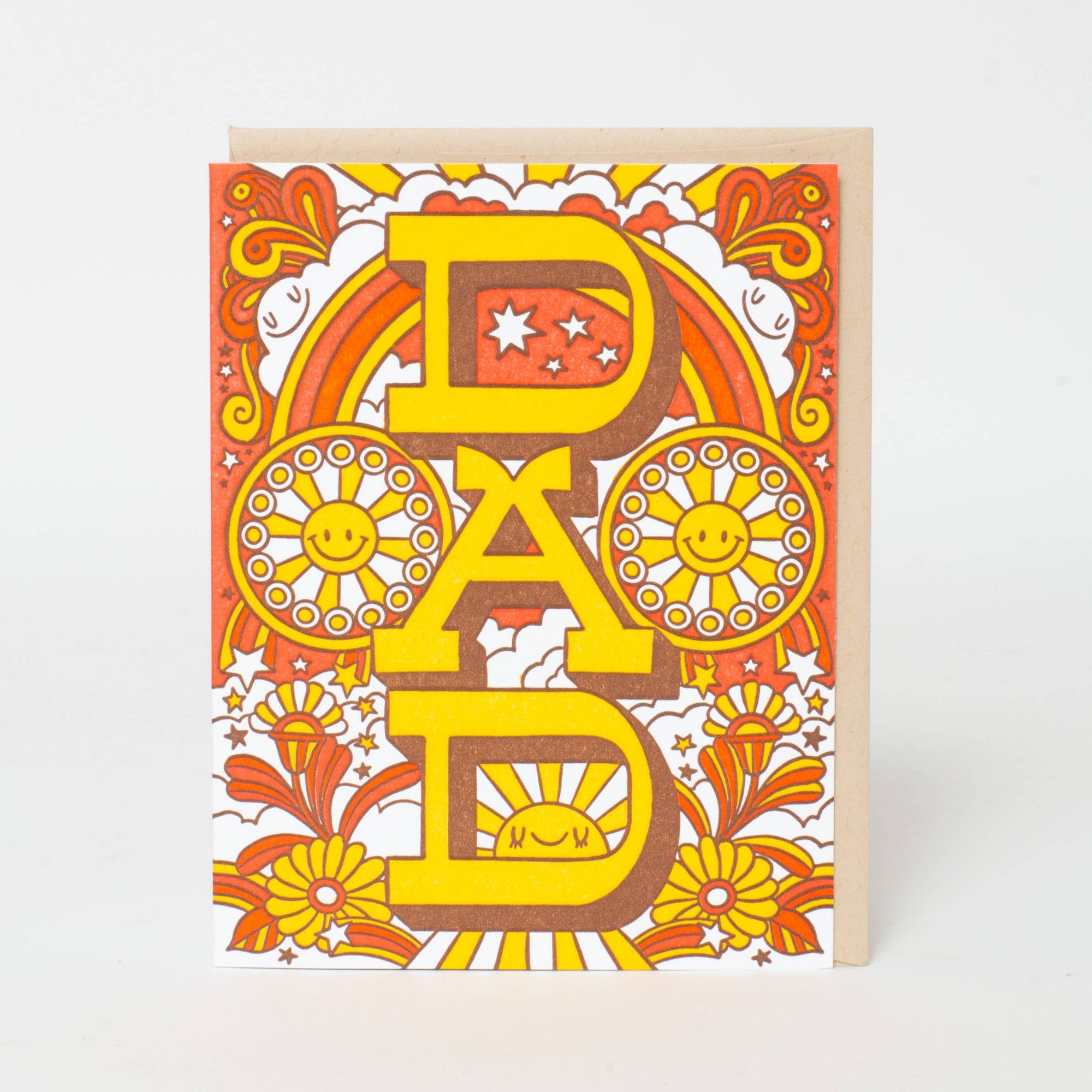 Groovy Father's Day Letterpress Card