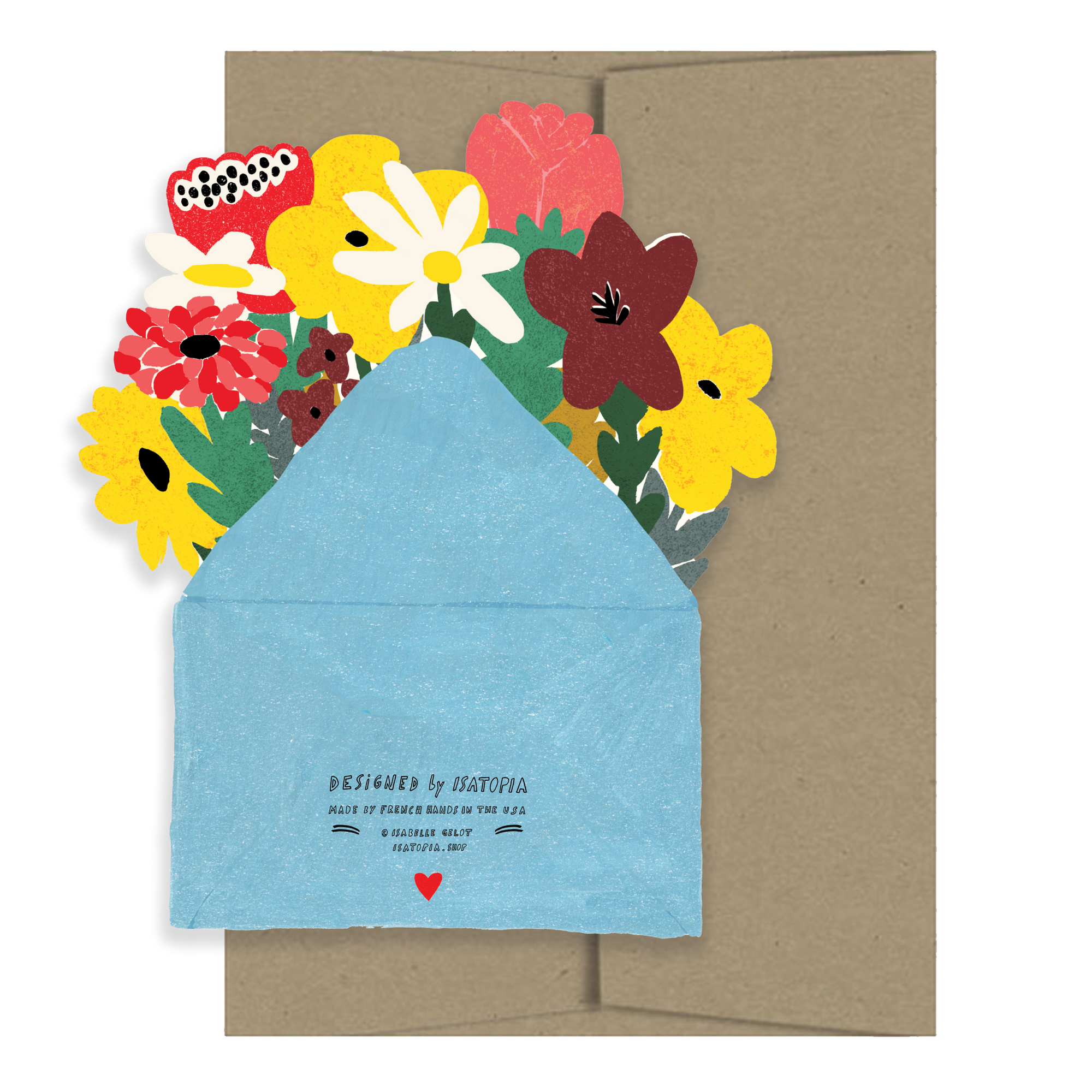 Thank You with Flowers - Die Cut Card