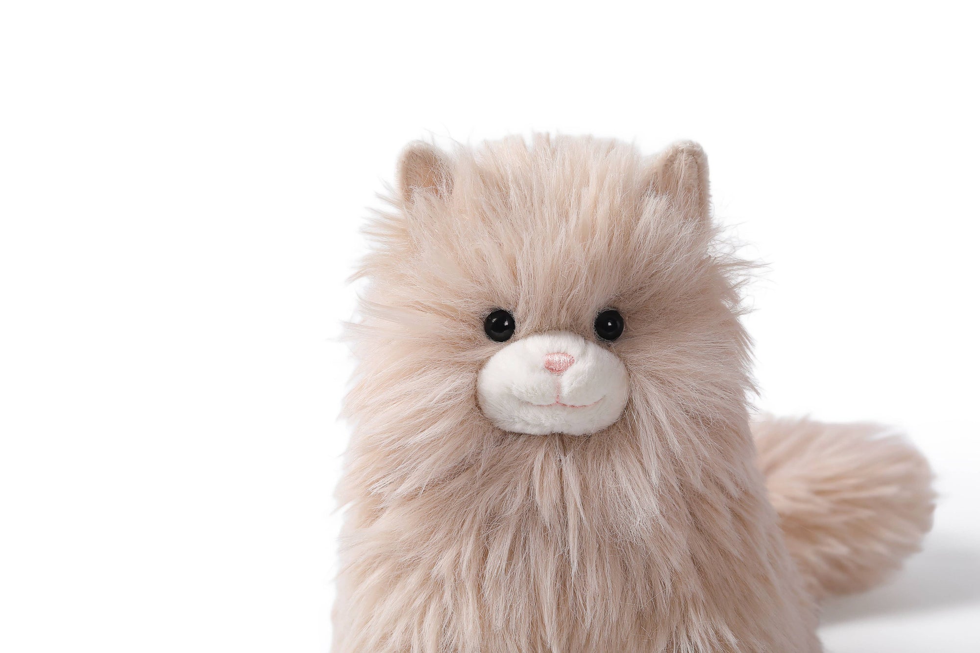 Warm Latte Ragdoll Cat Plush Animal 10"