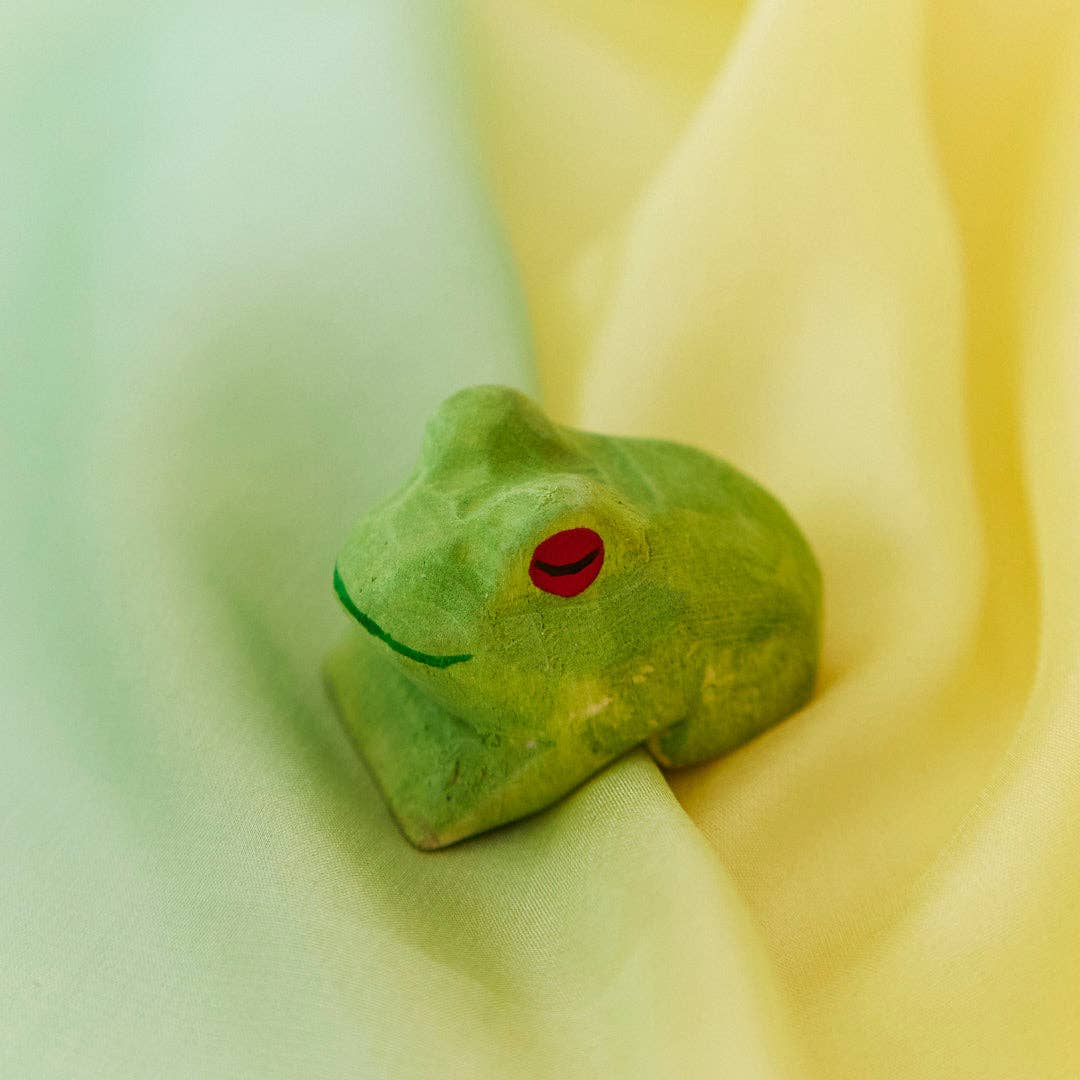 Painted Wooden Frog