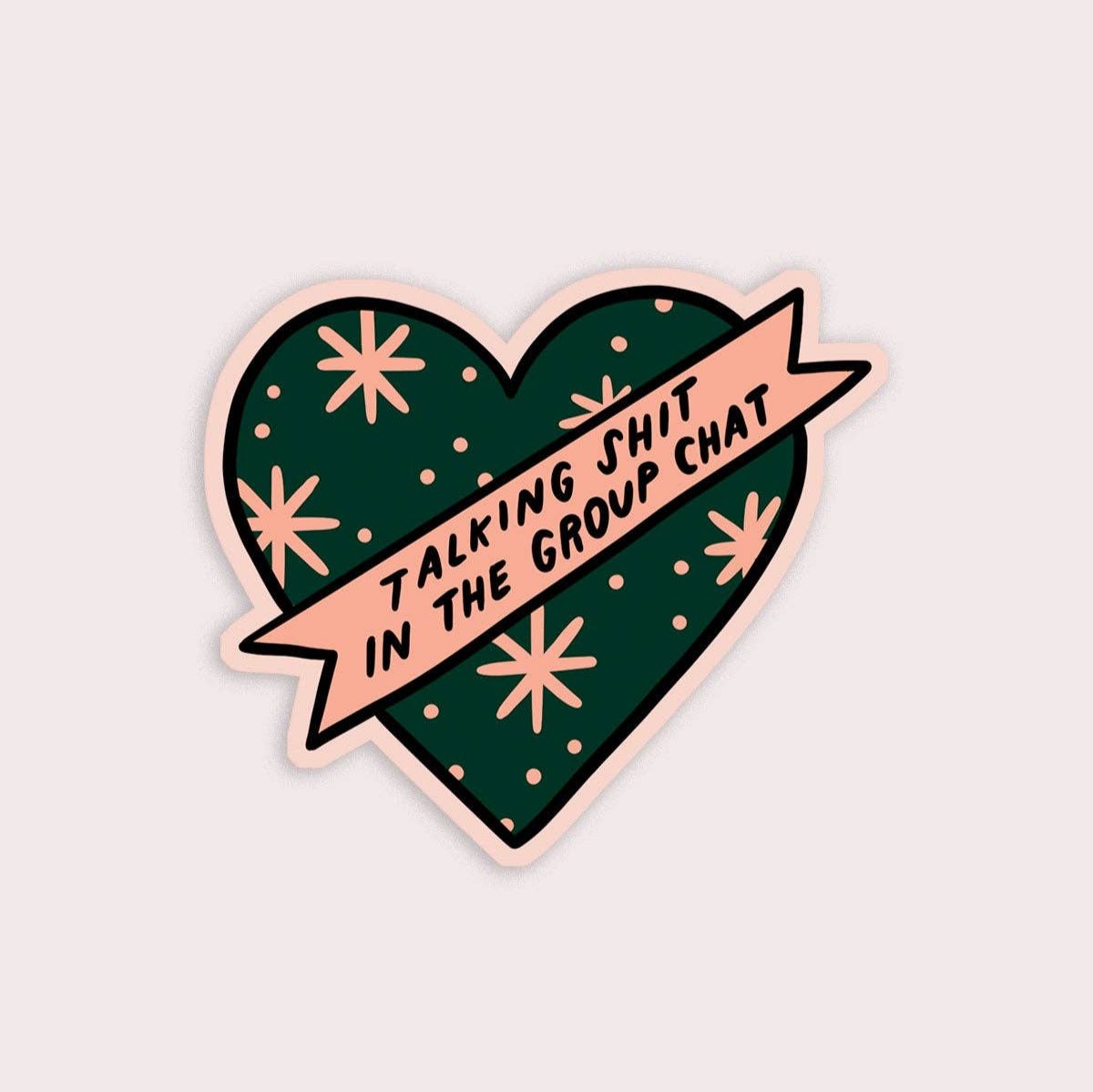 Group Chat Heart Vinyl Sticker