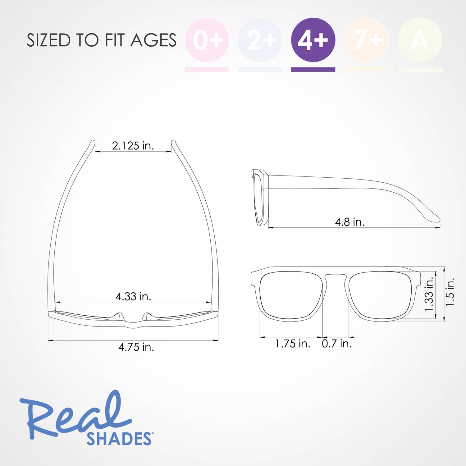 Edge Flexible Sunglasses for Kids - Ages 4+