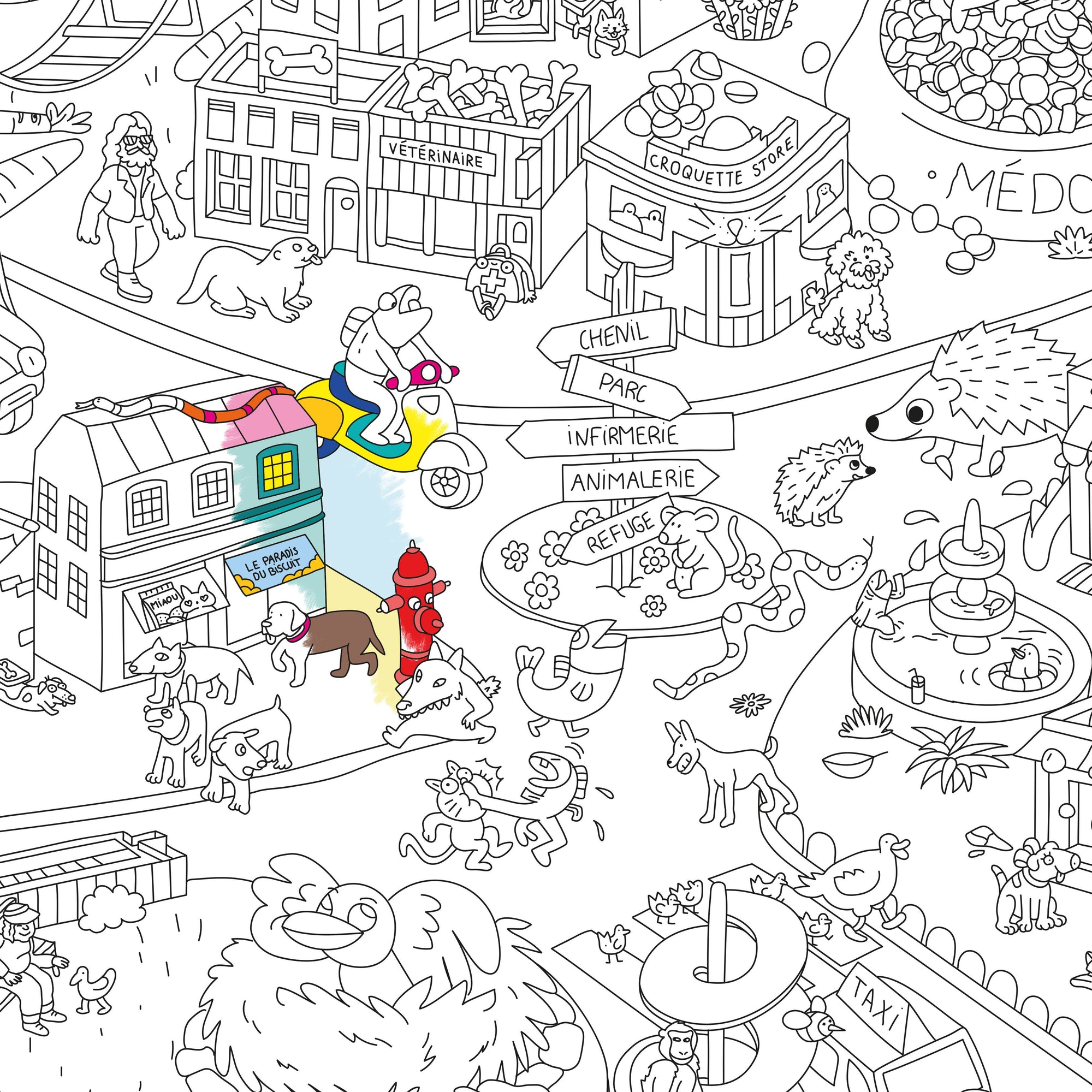 Animal Life Giant coloring poster