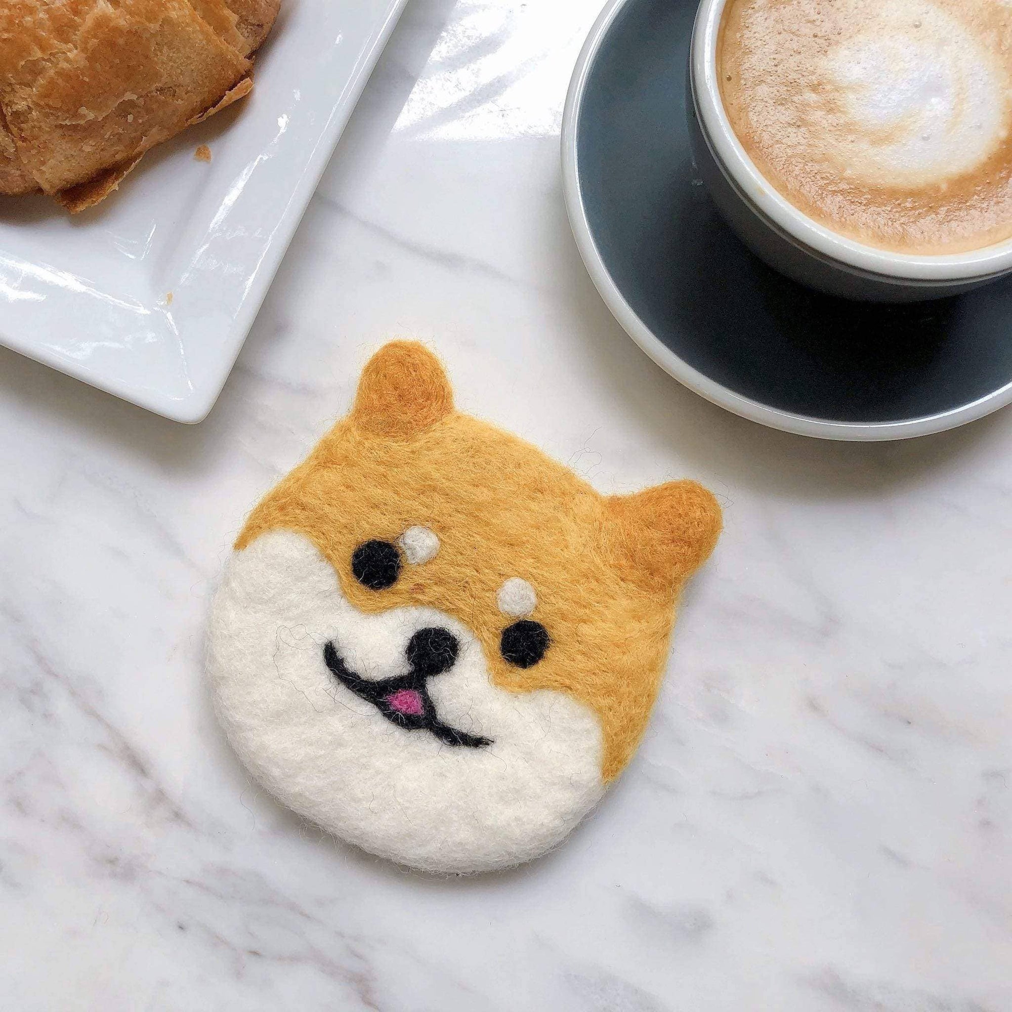 Felt Shiba Inu Dog Coasters - Set of 4