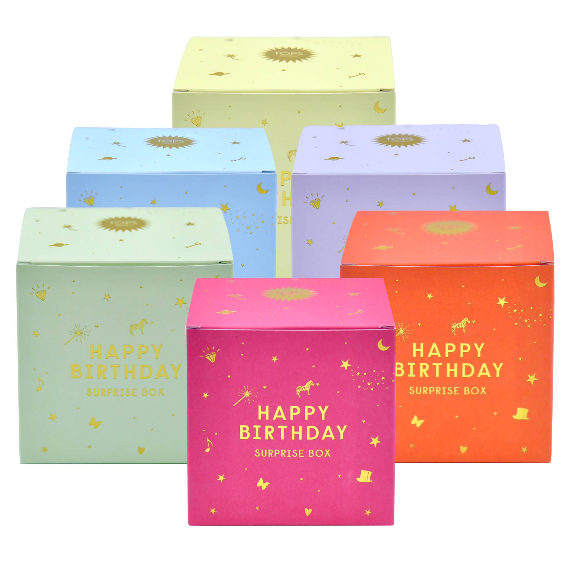 Happy Birthday in a Suprise Box - Assorted Colors