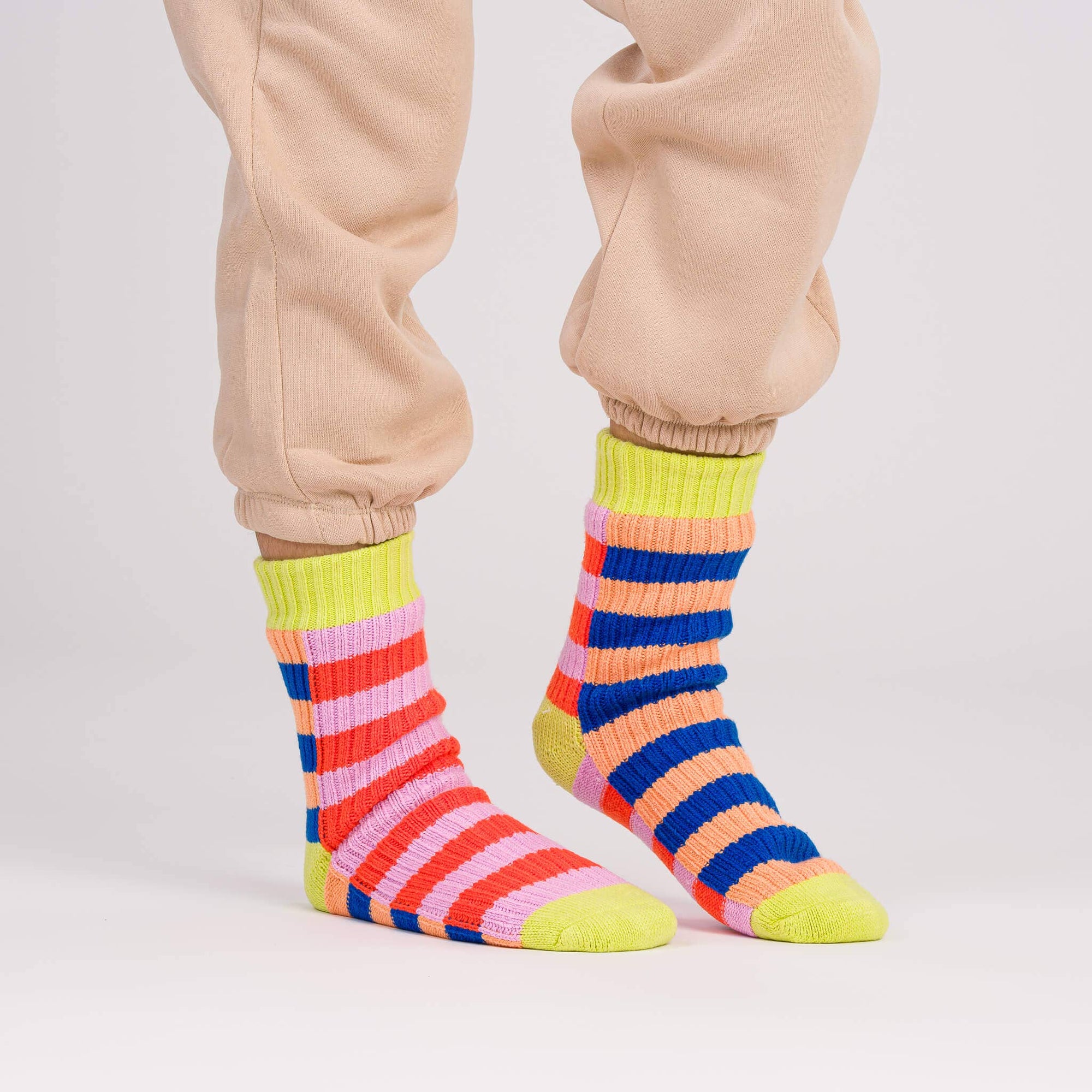Super Stripe Knit House Socks