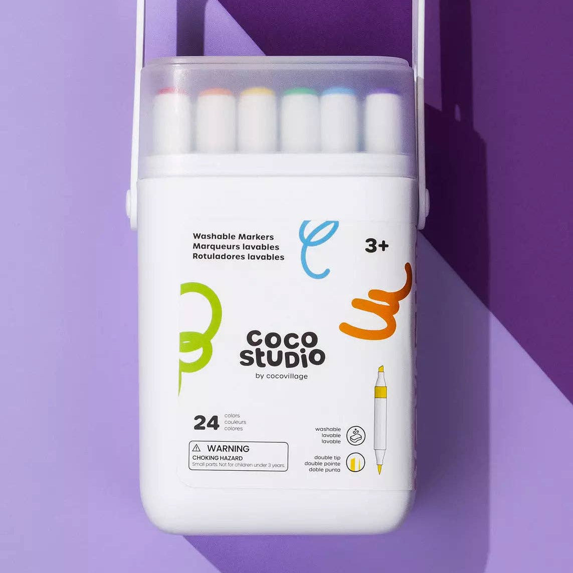 Washable Dual Tip Markers Set - 24 colors