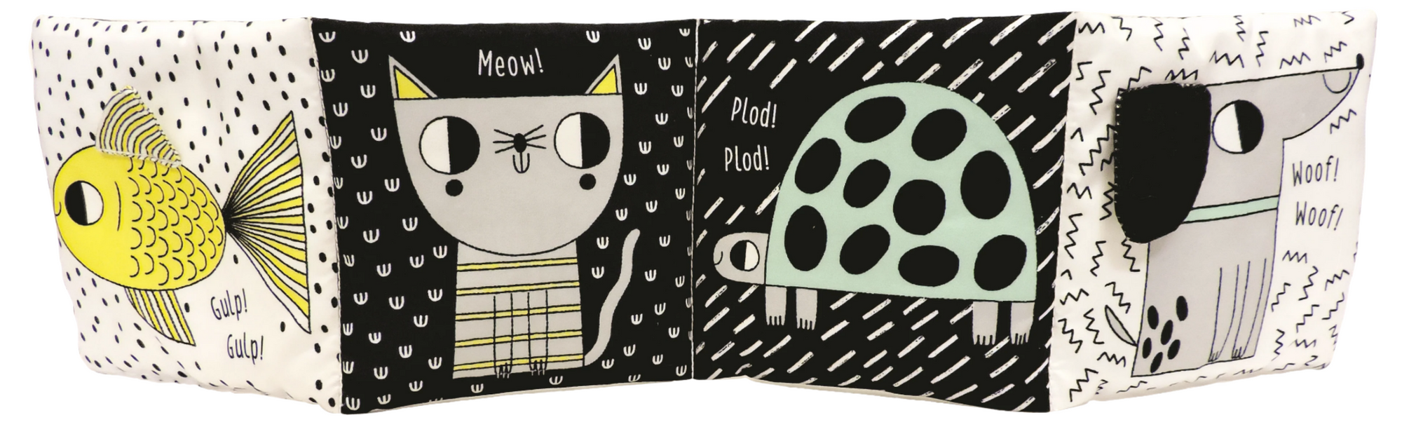 Children's board book with animal illustrations on each page.
