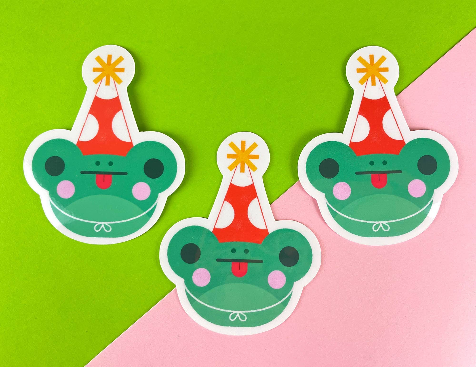 Party Frog Vinyl Sticker