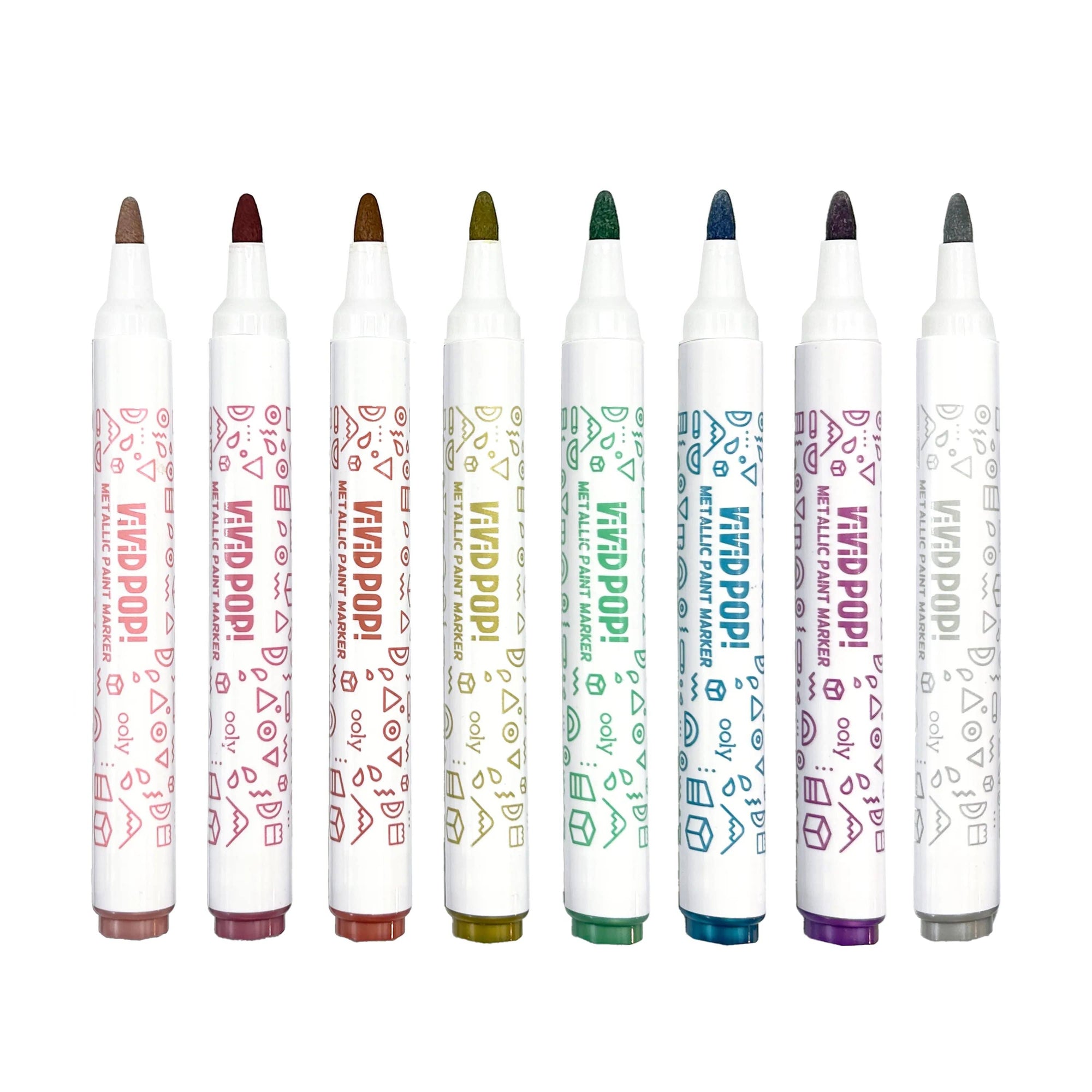 Vivid Pop! Water-Based Paint Markers: Metallic (set of 8)