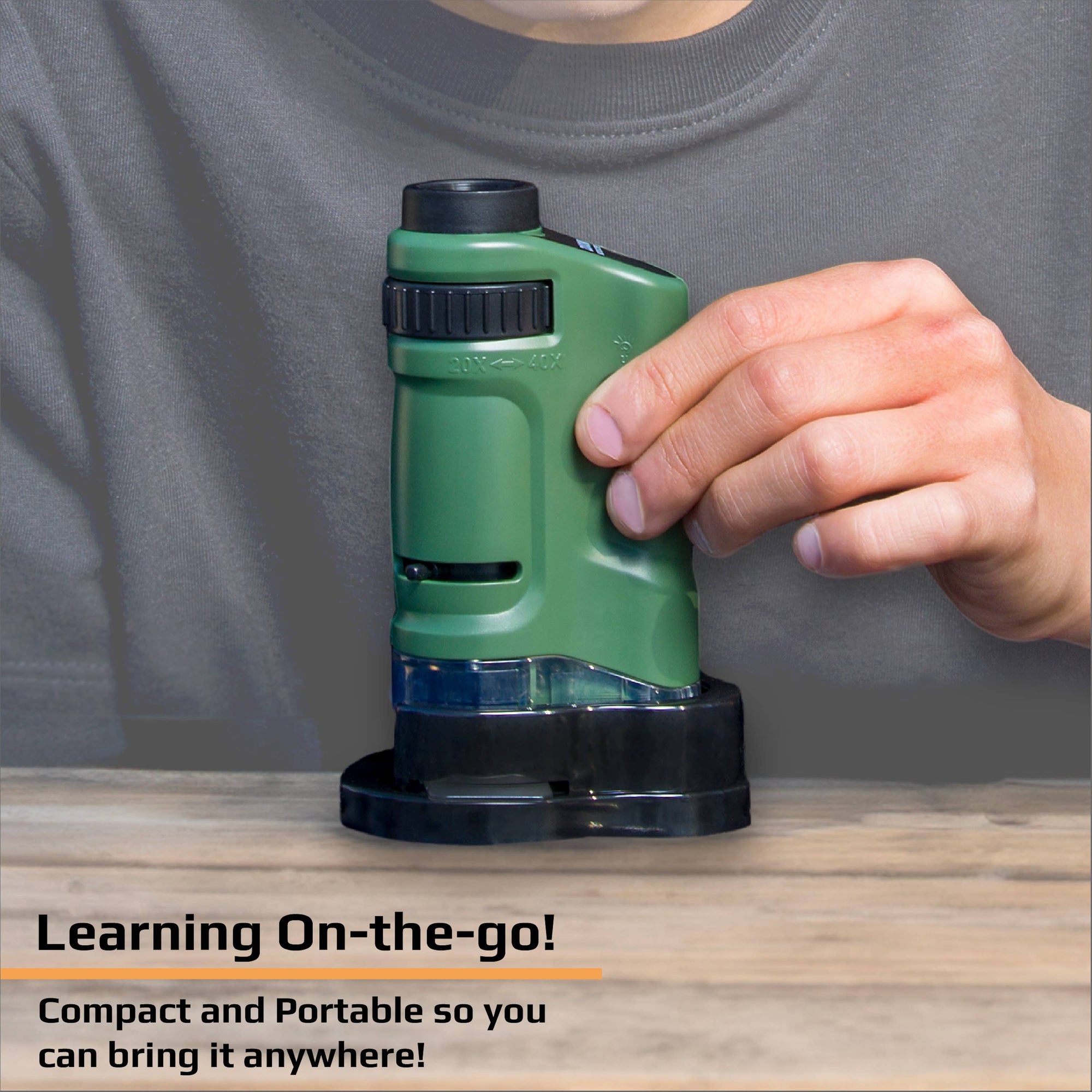 Zoom LED Lighted Pocket Microscope