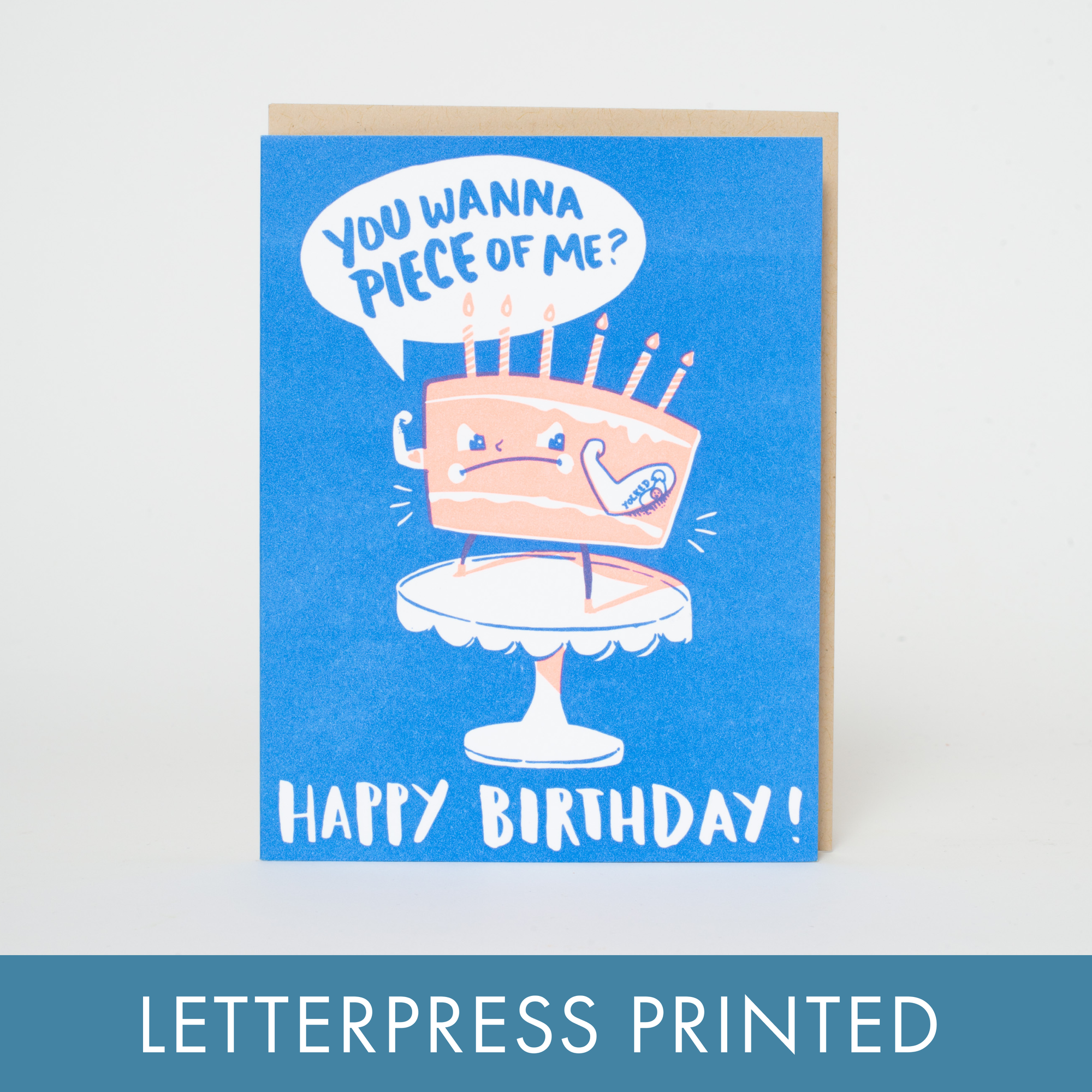 Yolked Birthday Cake Card