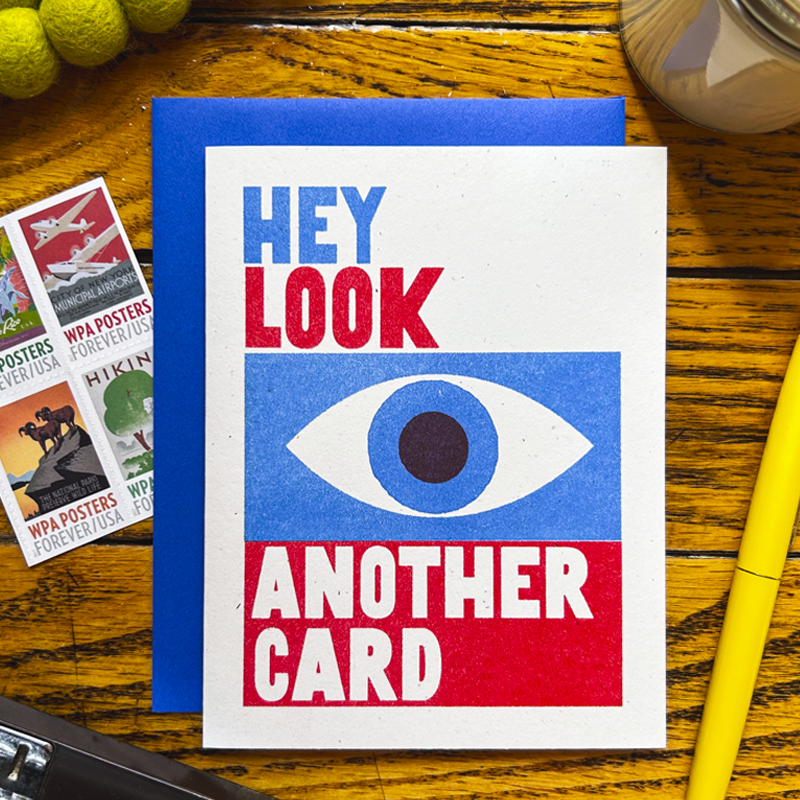 Hey Look Another Card - Risograph Card